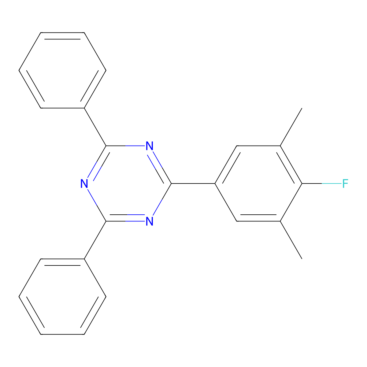2-(4-Fluoro-3,5-dimethylphenyl)-4,6-diphenyl-1,3,5-triazine molecular structure, CAS 2061376-86-9