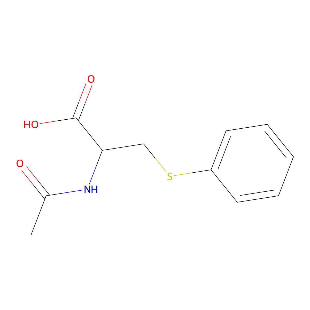 2-Acetamido-3-phenylsulfanylpropanoic acid molecular structure, CAS 20614-68-0