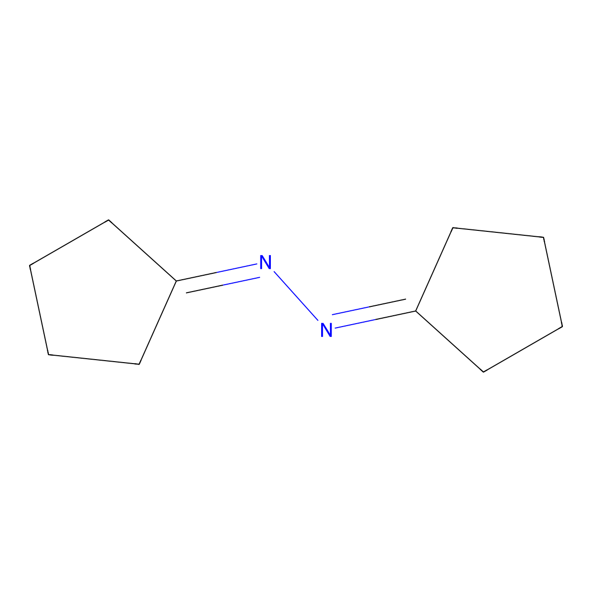 Cyclopentanone, cyclopentylidenehydrazone molecular structure, CAS 20615-04-7