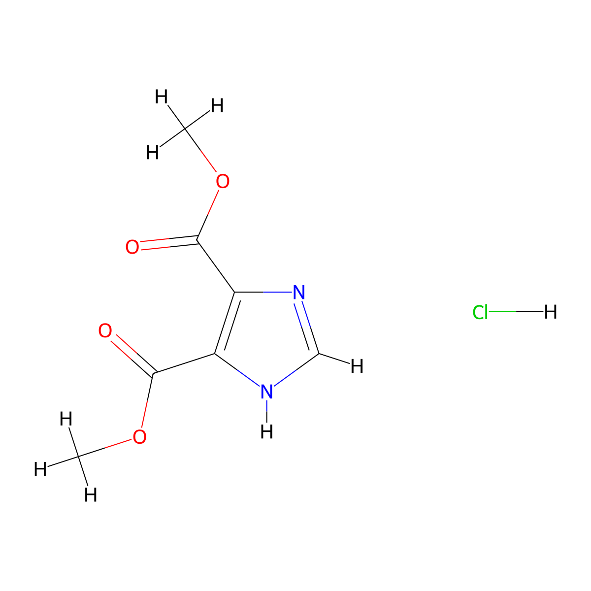 dimethyl 1H-imidazole-4,5-dicarboxylate hydrochloride molecular structure, CAS 2061679-10-3
