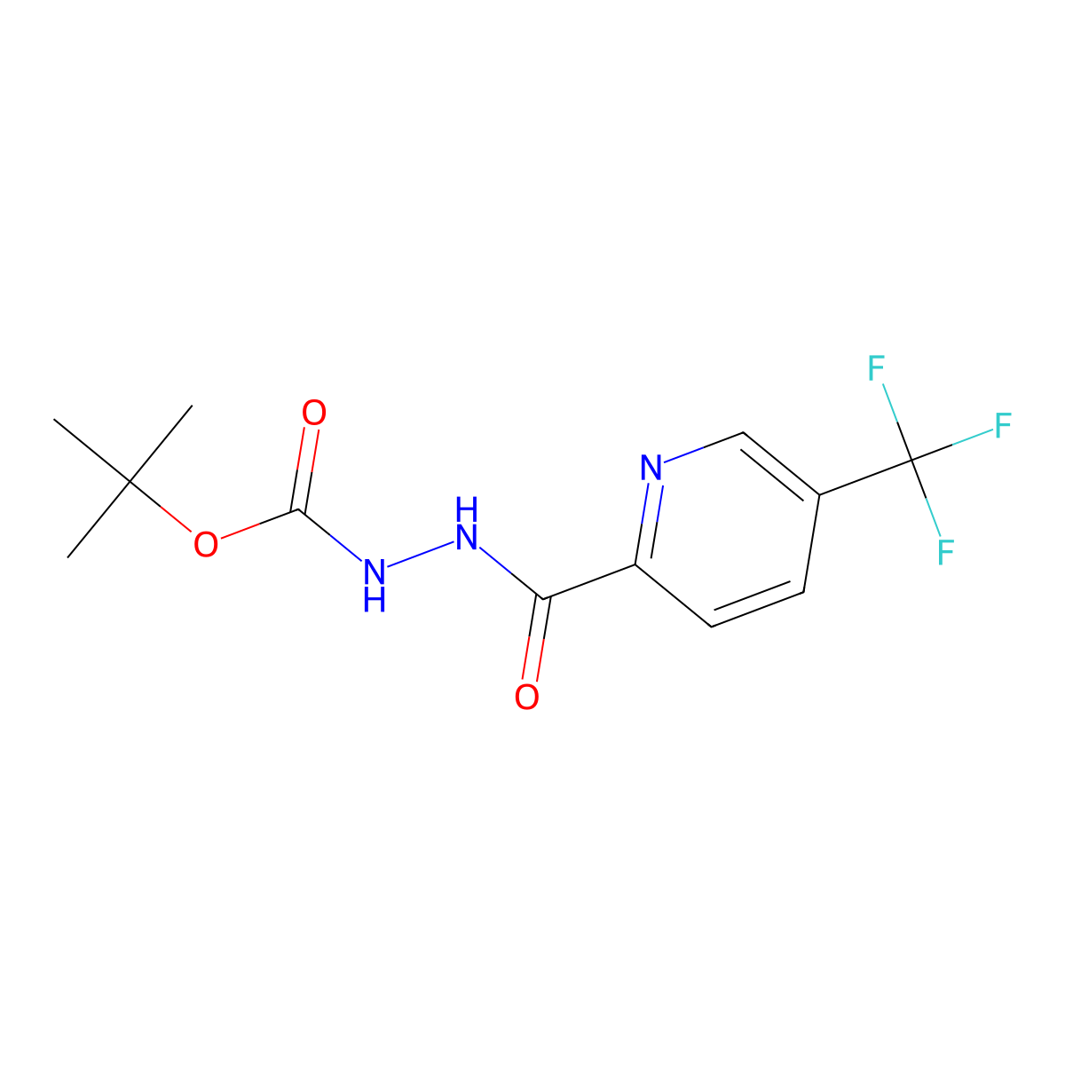 N'-[(tert-butoxy)carbonyl]-5-(trifluoromethyl)pyridine-2-carbohydrazide molecular structure, CAS 2061726-74-5