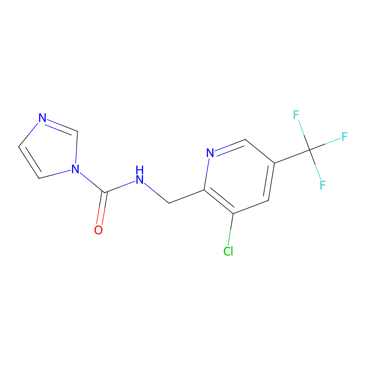 N-{[3-chloro-5-(trifluoromethyl)pyridin-2-yl]methyl}-1H-imidazole-1-carboxamide molecular structure, CAS 2061728-07-0