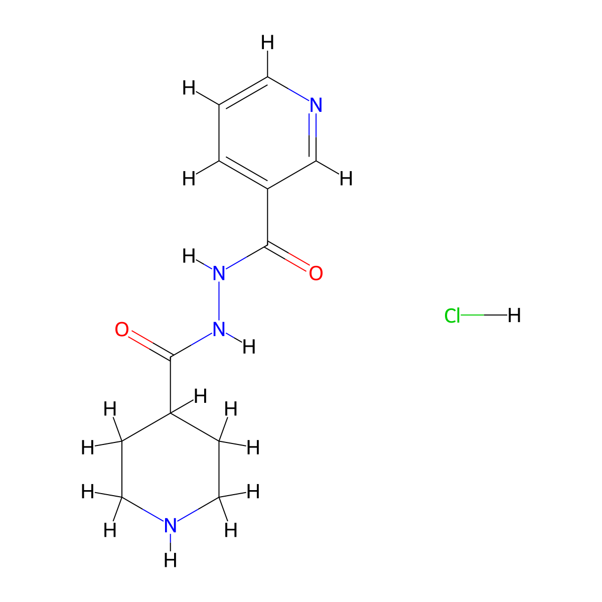 N'-(Piperidine-4-carbonyl)nicotinohydrazide hydrochloride molecular structure, CAS 2061765-66-8