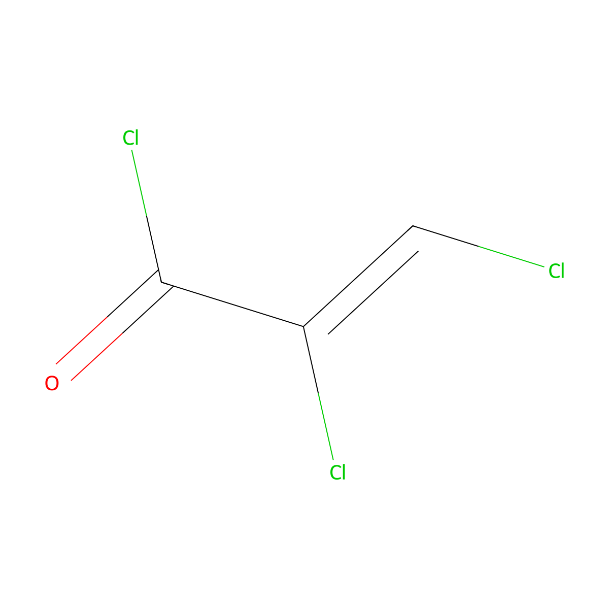 2,3-Dichloroprop-2-enoyl chloride molecular structure, CAS 20618-04-6
