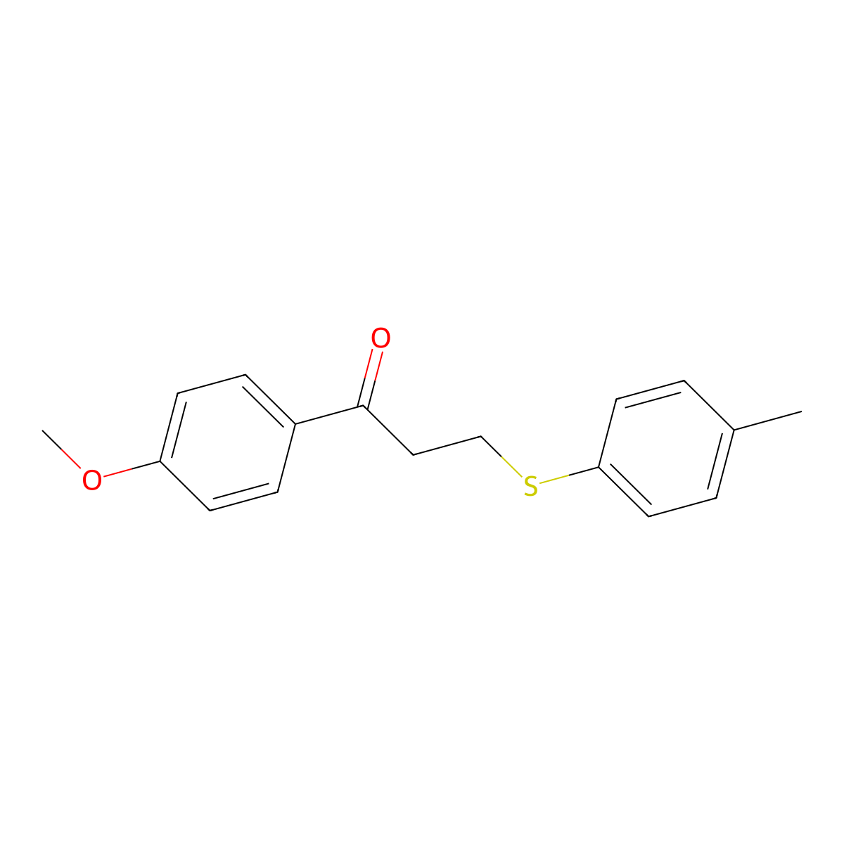 1-(4-Methoxyphenyl)-3-[(4-methylphenyl)sulfanyl]-1-propanone molecular structure, CAS 20618-50-2