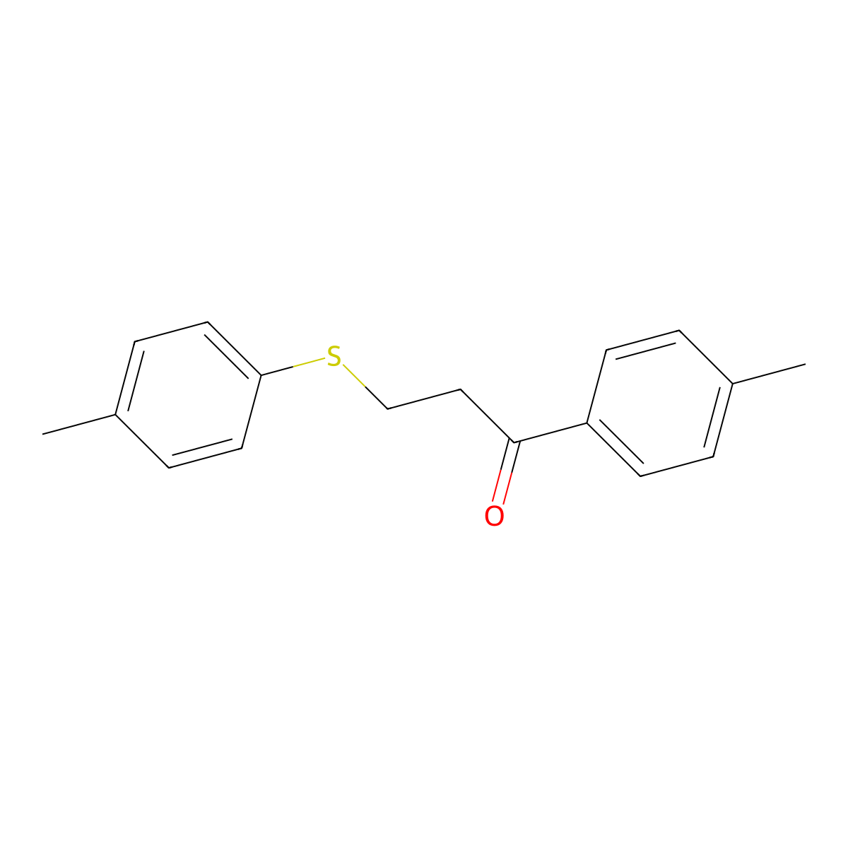 1-(4-Methylphenyl)-3-[(4-methylphenyl)sulfanyl]-1-propanone molecular structure, CAS 20618-52-4