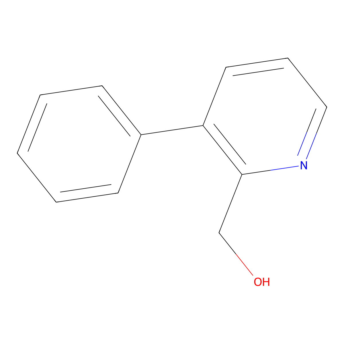 (3-Phenylpyridin-2-yl)methanol molecular structure, CAS 206181-88-6