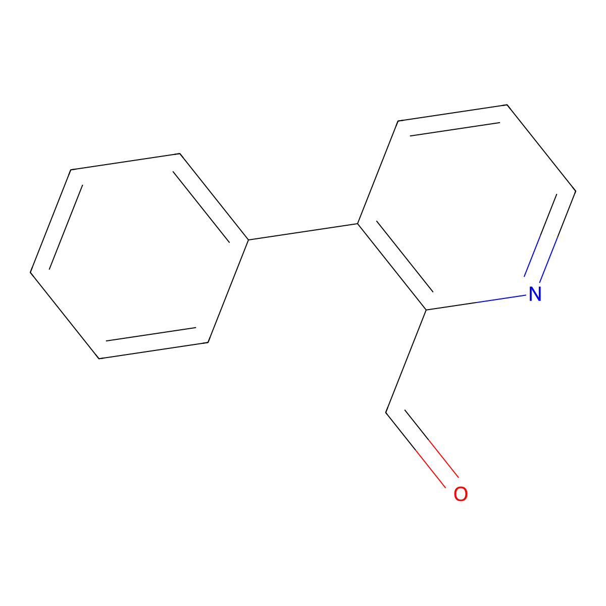3-Phenyl-2-pyridinecarboxaldehyde molecular structure, CAS 206181-89-7