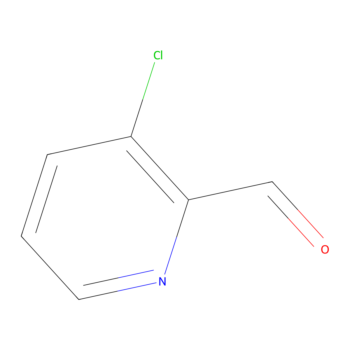 3-Chloro-2-formylpyridine molecular structure, CAS 206181-90-0