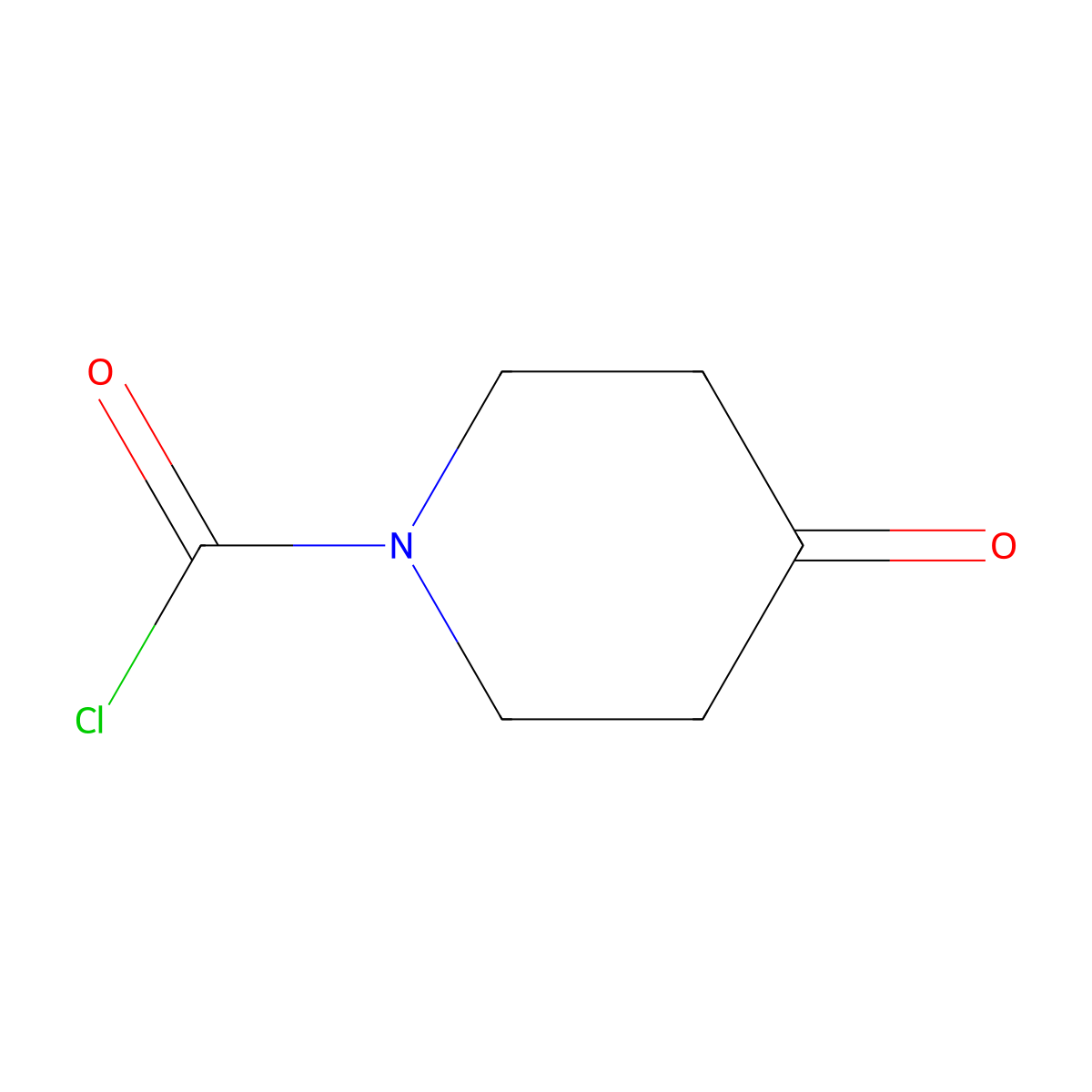 1-Piperidinecarbonyl chloride, 4-oxo- molecular structure, CAS 206182-51-6