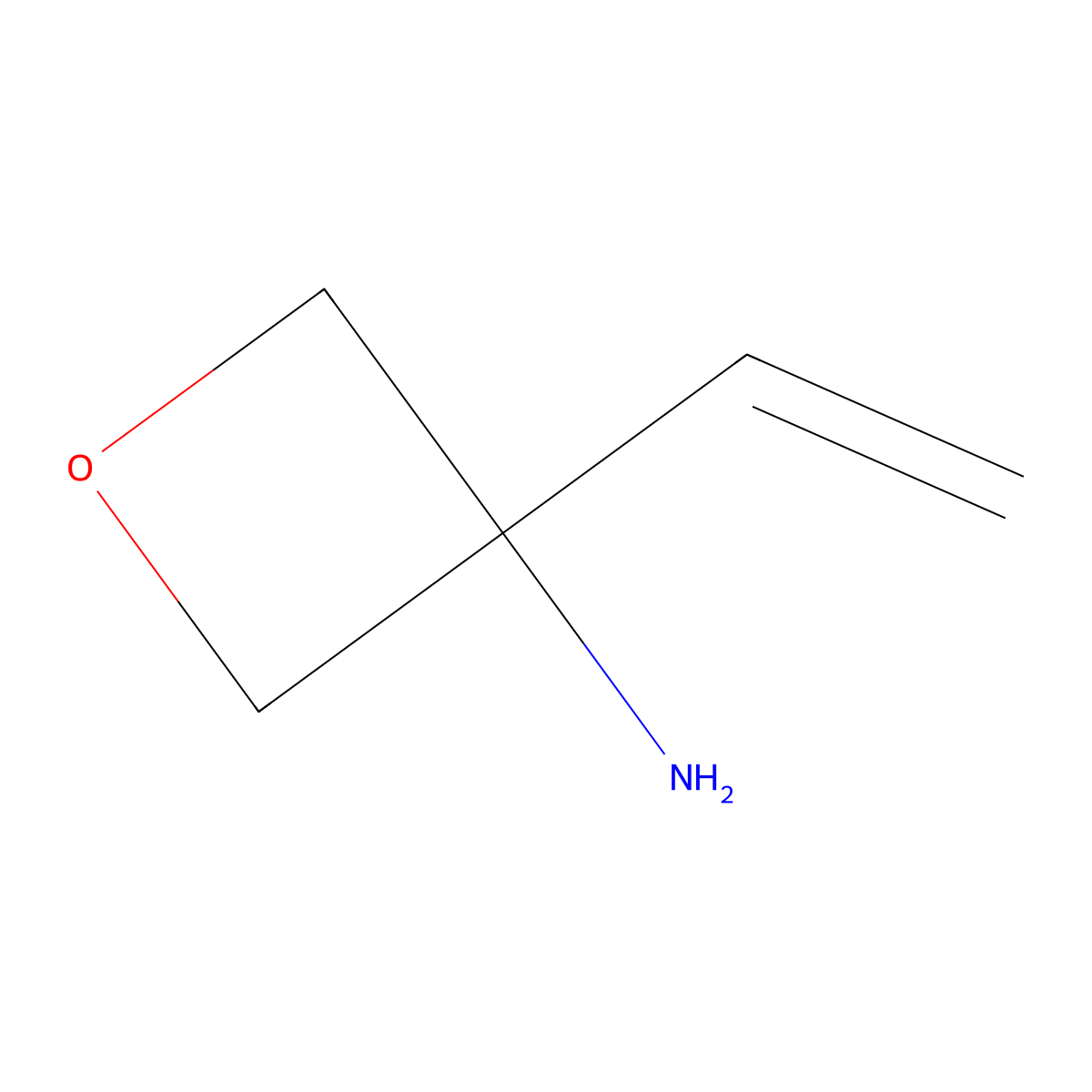 3-Vinyloxetan-3-amine molecular structure, CAS 2061940-29-0