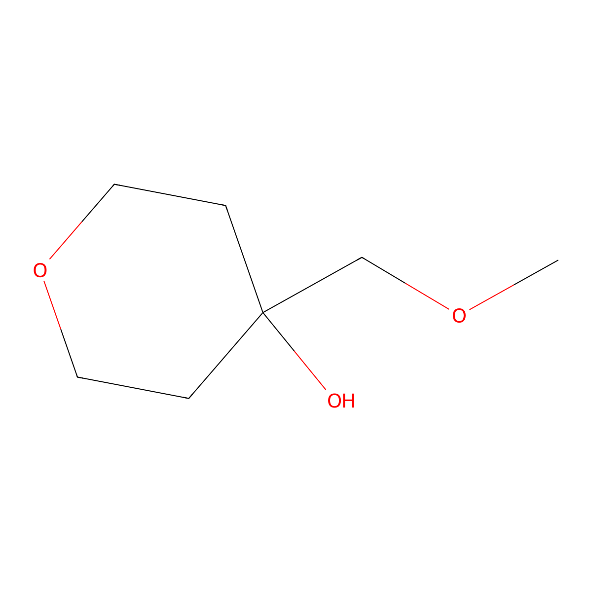 4-(Methoxymethyl)oxan-4-ol molecular structure, CAS 206195-75-7