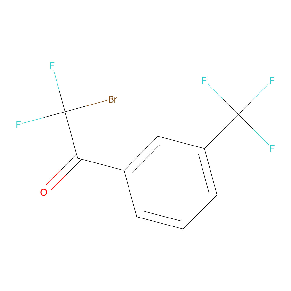 2-Bromo-2,2-difluoro-1-(3-(trifluoromethyl)phenyl)ethanone molecular structure, CAS 2061957-47-7