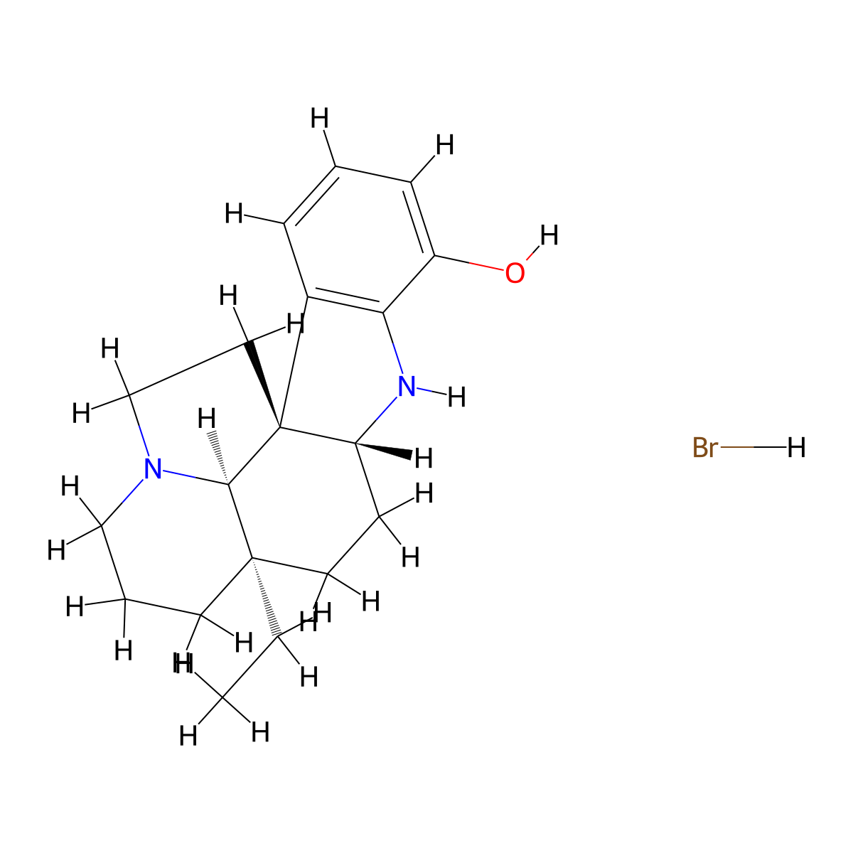 Aspidosine hydrobromide molecular structure, CAS 206196-96-5