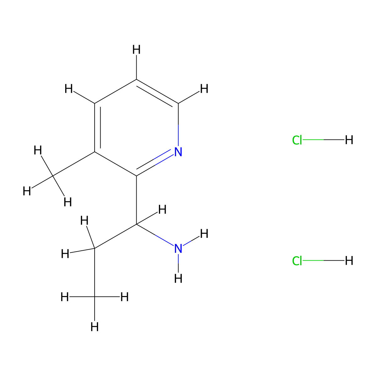1-(3-Methylpyridin-2-yl)propan-1-amine dihydrochloride molecular structure, CAS 2061979-76-6