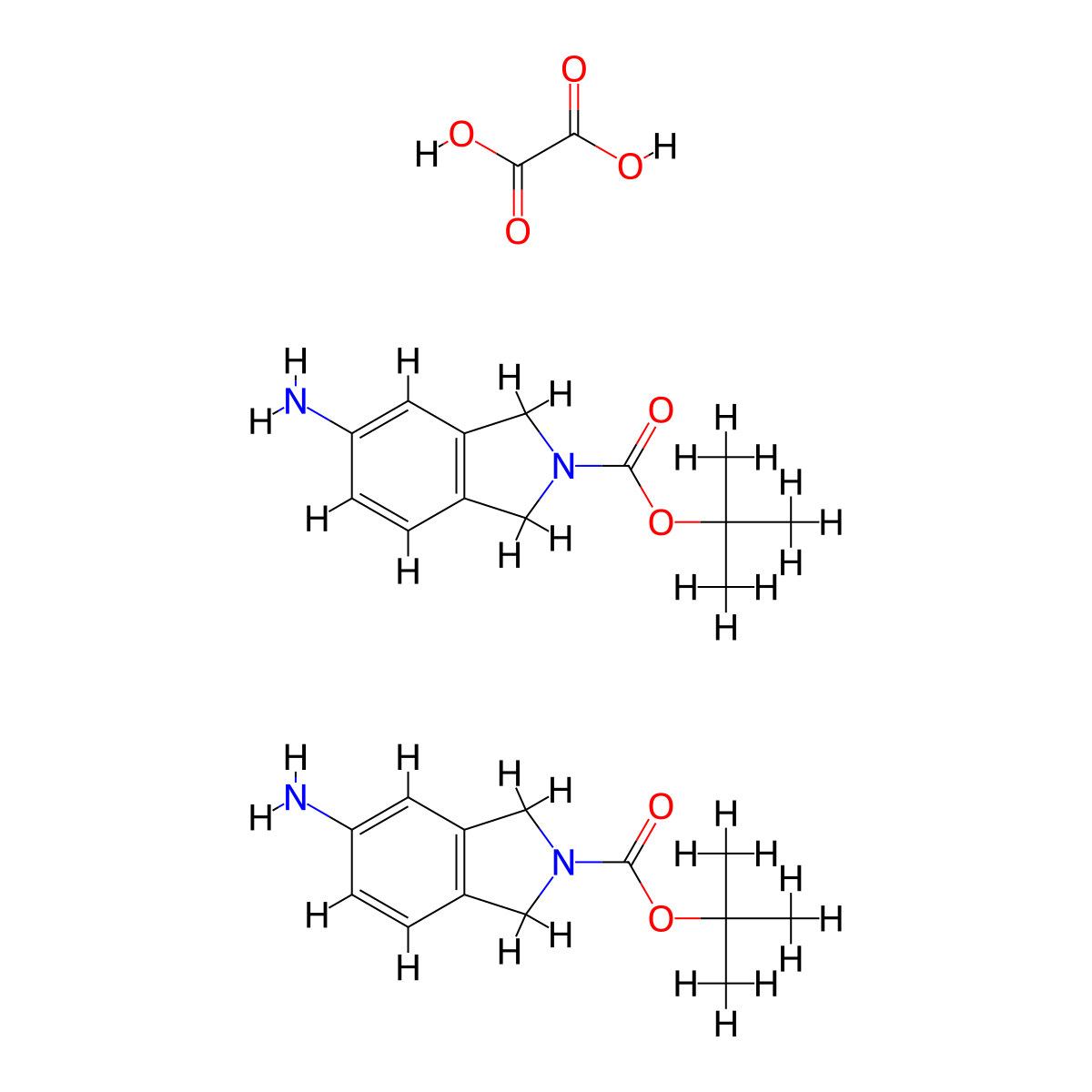 tert-Butyl 5-aminoisoindoline-2-carboxylate oxalate(2:1) molecular structure, CAS 2061979-87-9