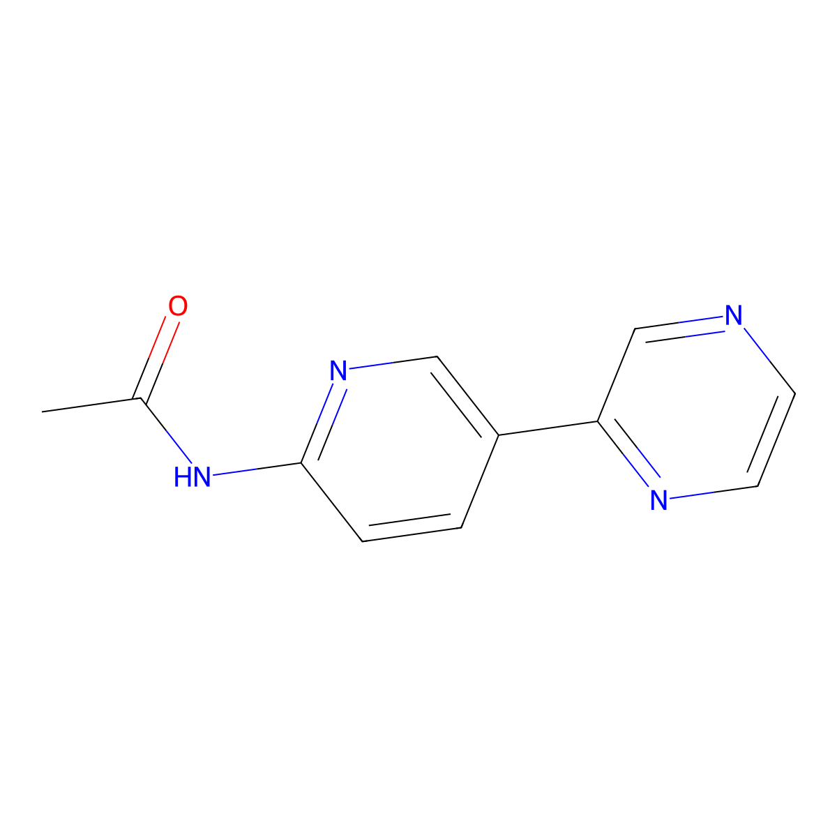 N-(5-(Pyrazin-2-yl)pyridin-2-yl)acetamide molecular structure, CAS 2061980-18-3
