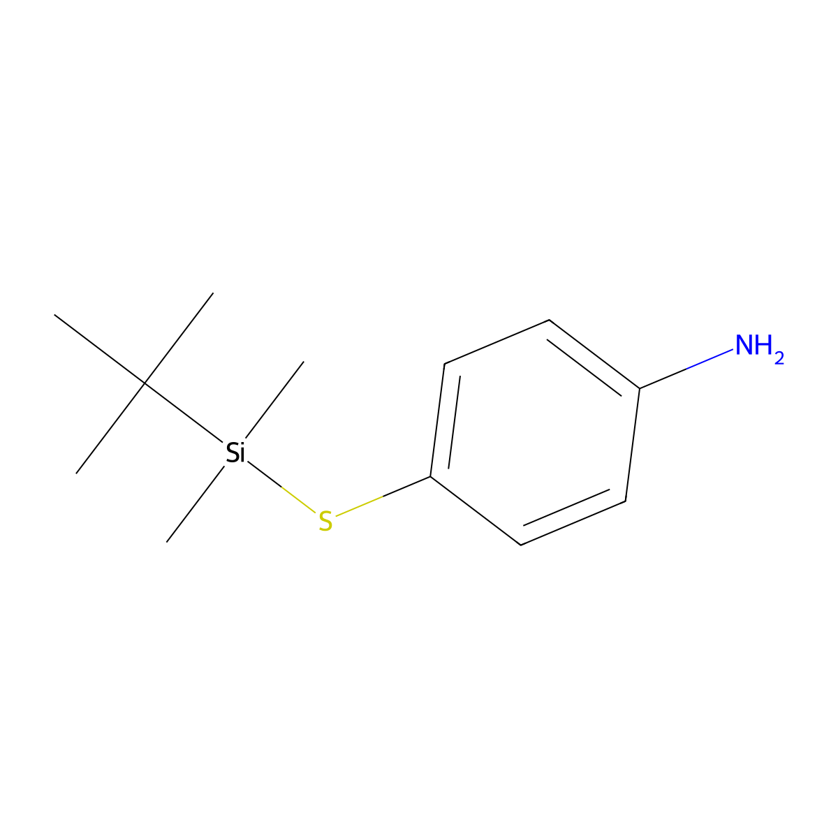 4-((tert-Butyldimethylsilyl)thio)aniline molecular structure, CAS 2061980-25-2