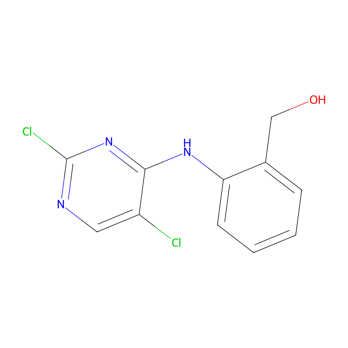(2-(2,5-Dichloropyrimidin-4-ylamino)phenyl)methanol molecular structure, CAS 2061980-44-5