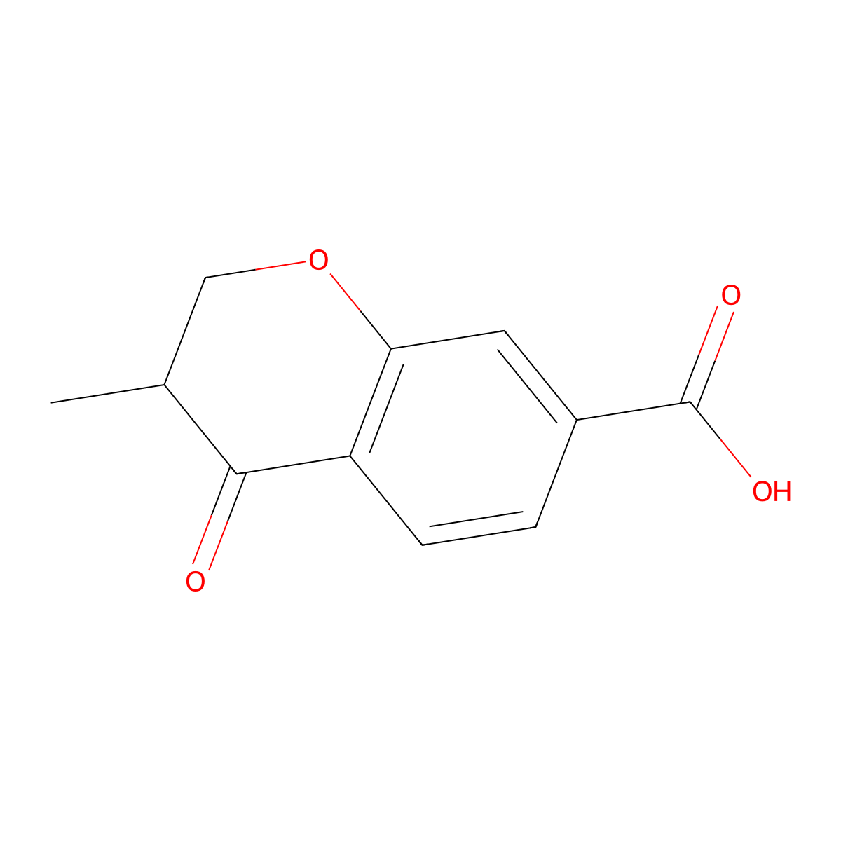 3-Methyl-4-oxochroman-7-carboxylic acid molecular structure, CAS 2061980-56-9