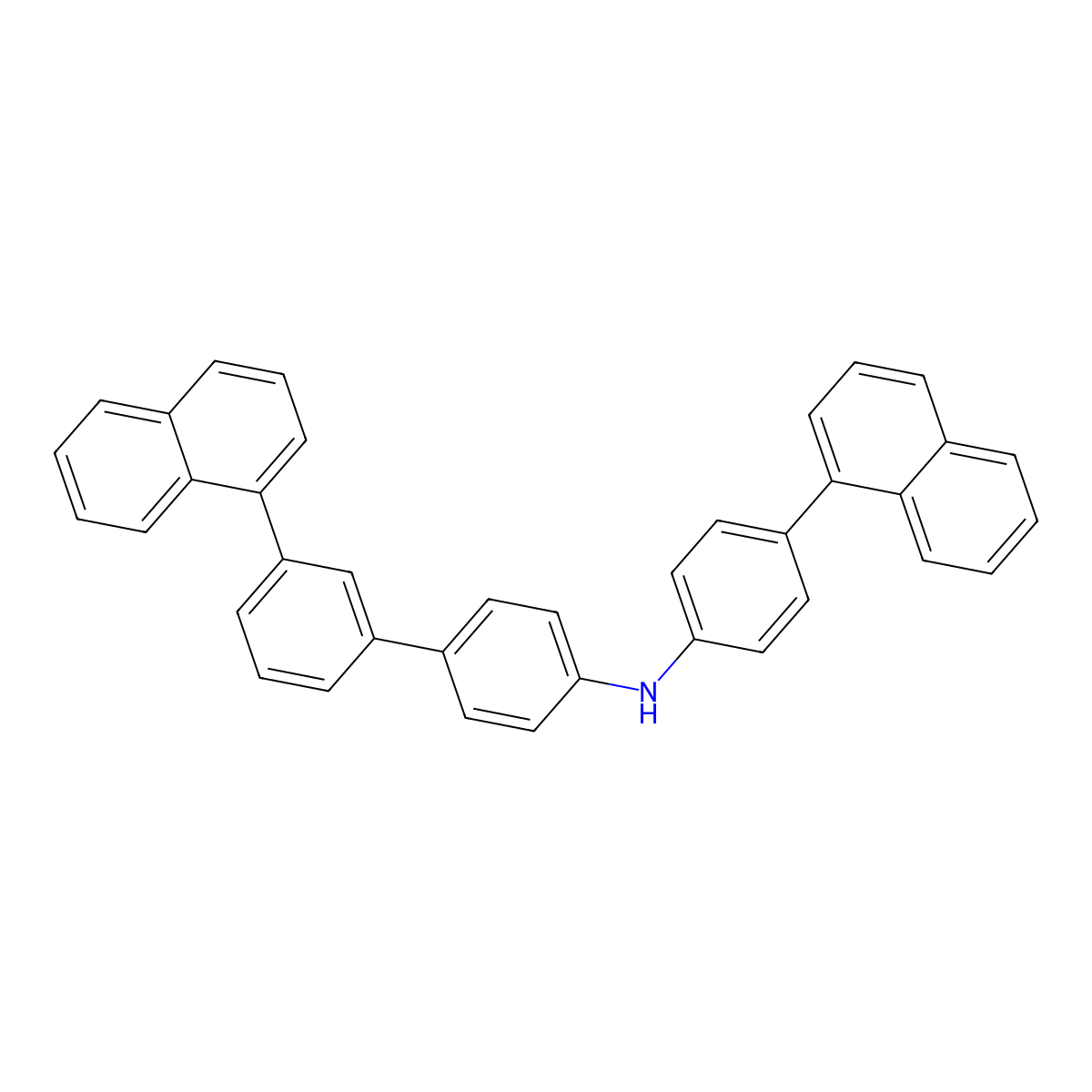 3'-(Naphthalen-1-yl)-N-(4-(naphthalen-1-yl)phenyl)-[1,1'-biphenyl]-4-amine molecular structure, CAS 2061993-65-3
