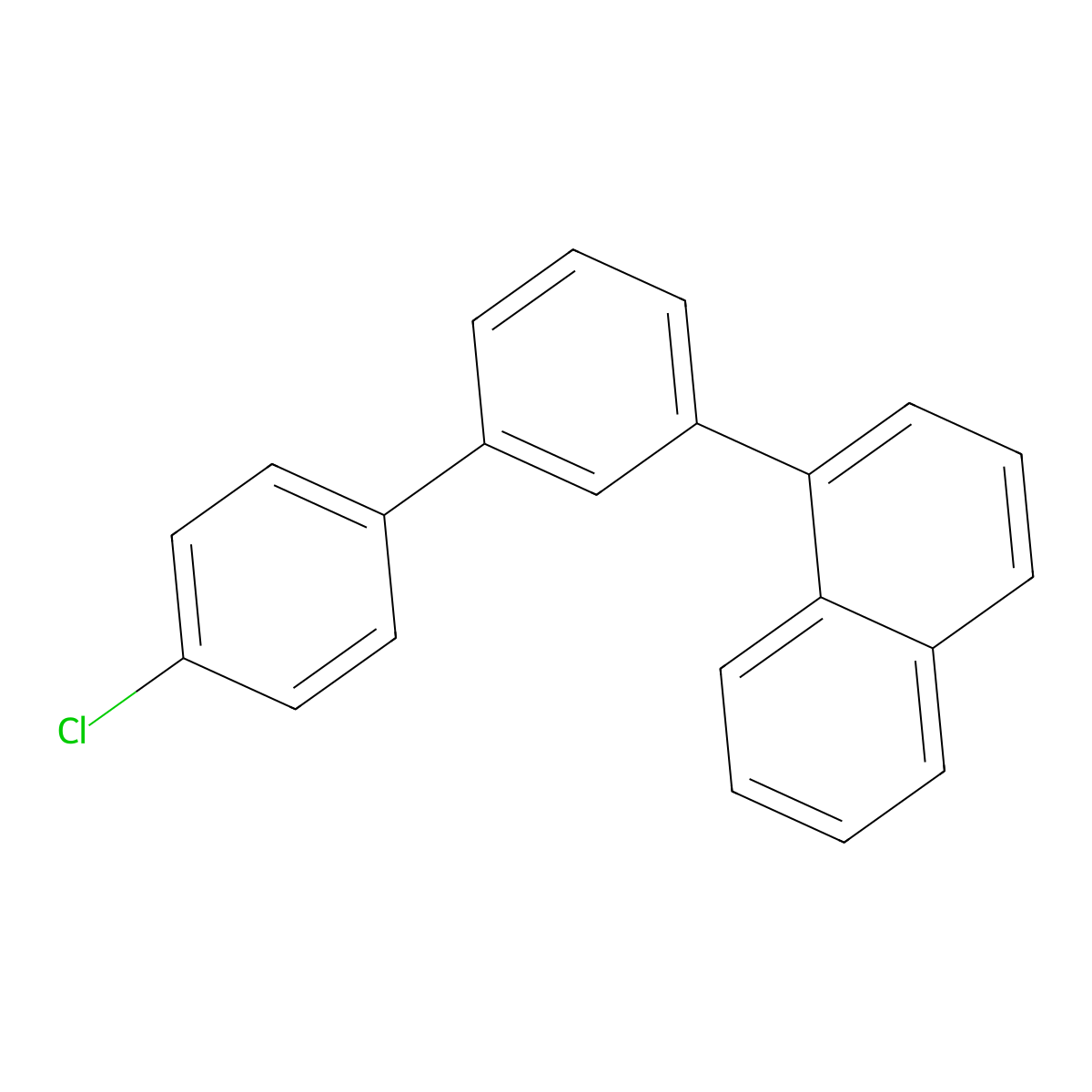 1-(4'-Chloro-[1,1'-biphenyl]-3-yl)naphthalene molecular structure, CAS 2061993-66-4