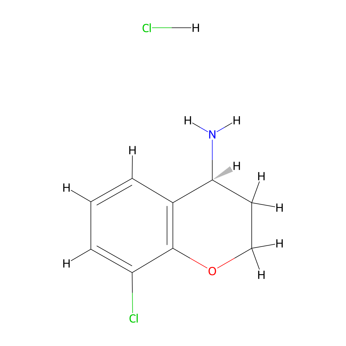 (S)-8-Chlorochroman-4-amine hydrochloride molecular structure, CAS 2061996-42-5