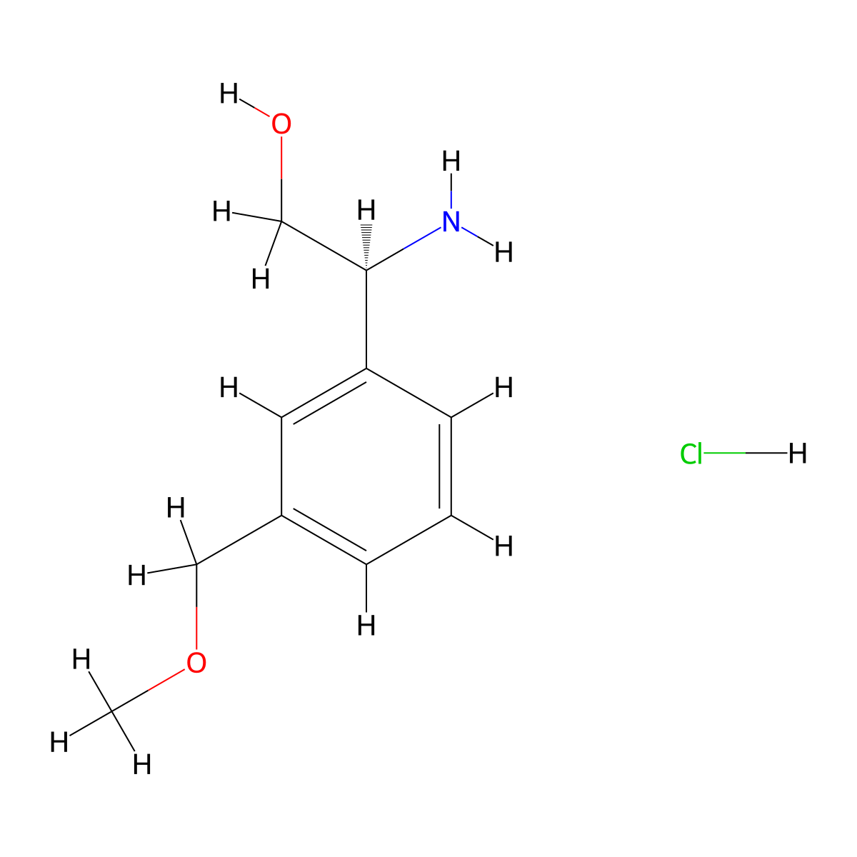(S)-2-Amino-2-(3-(methoxymethyl)phenyl)ethanol hydrochloride molecular structure, CAS 2061996-45-8