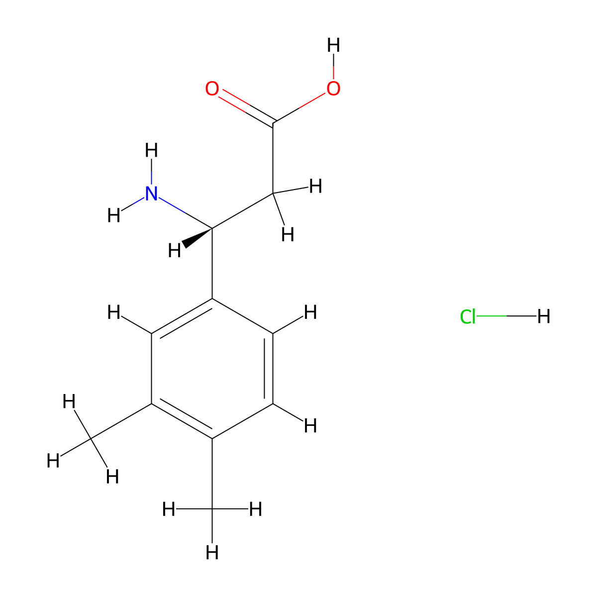(R)-3-Amino-3-(3,4-dimethylphenyl)propanoic acid hydrochloride molecular structure, CAS 2061996-52-7