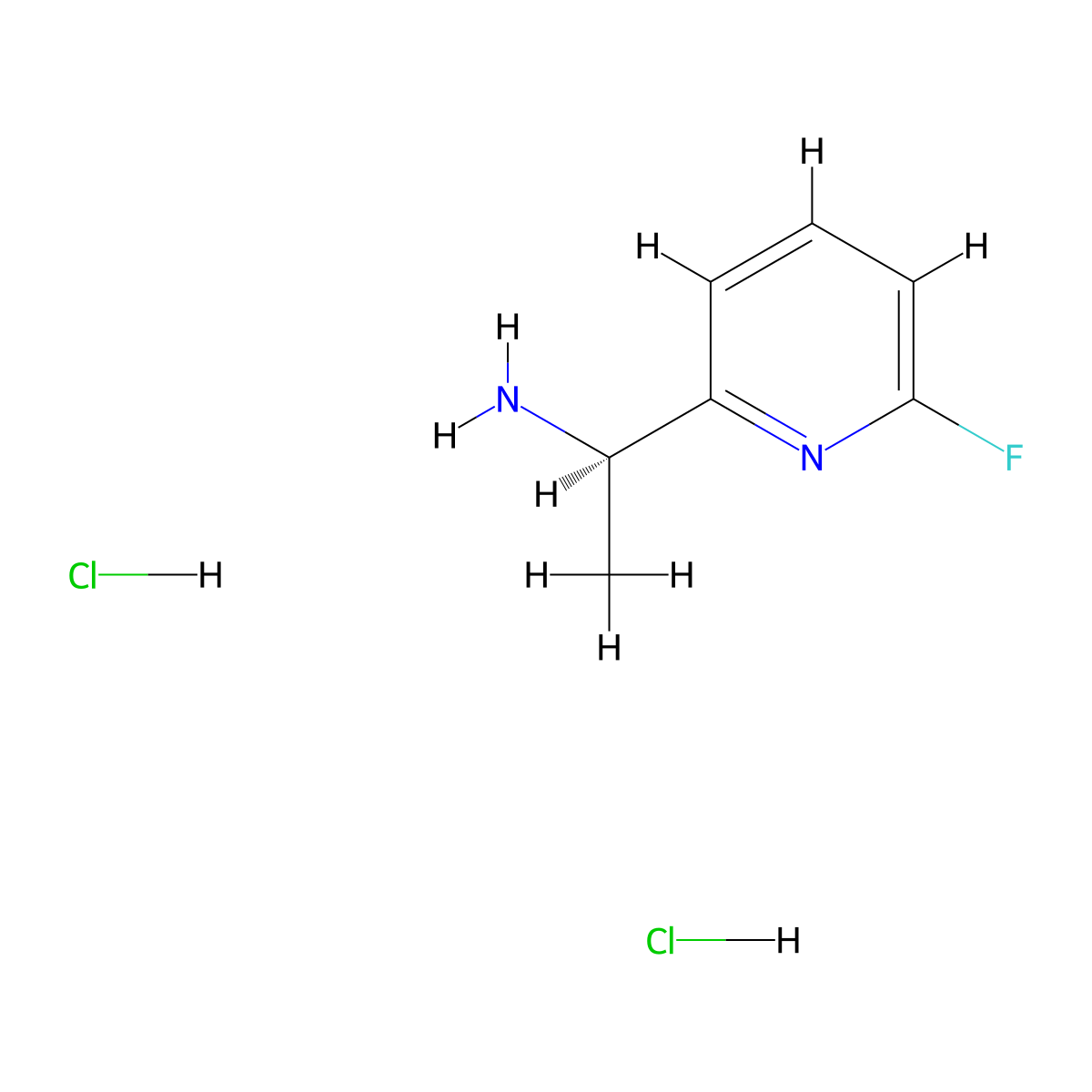 (R)-1-(6-Fluoropyridin-2-yl)ethanamine dihydrochloride molecular structure, CAS 2061996-65-2