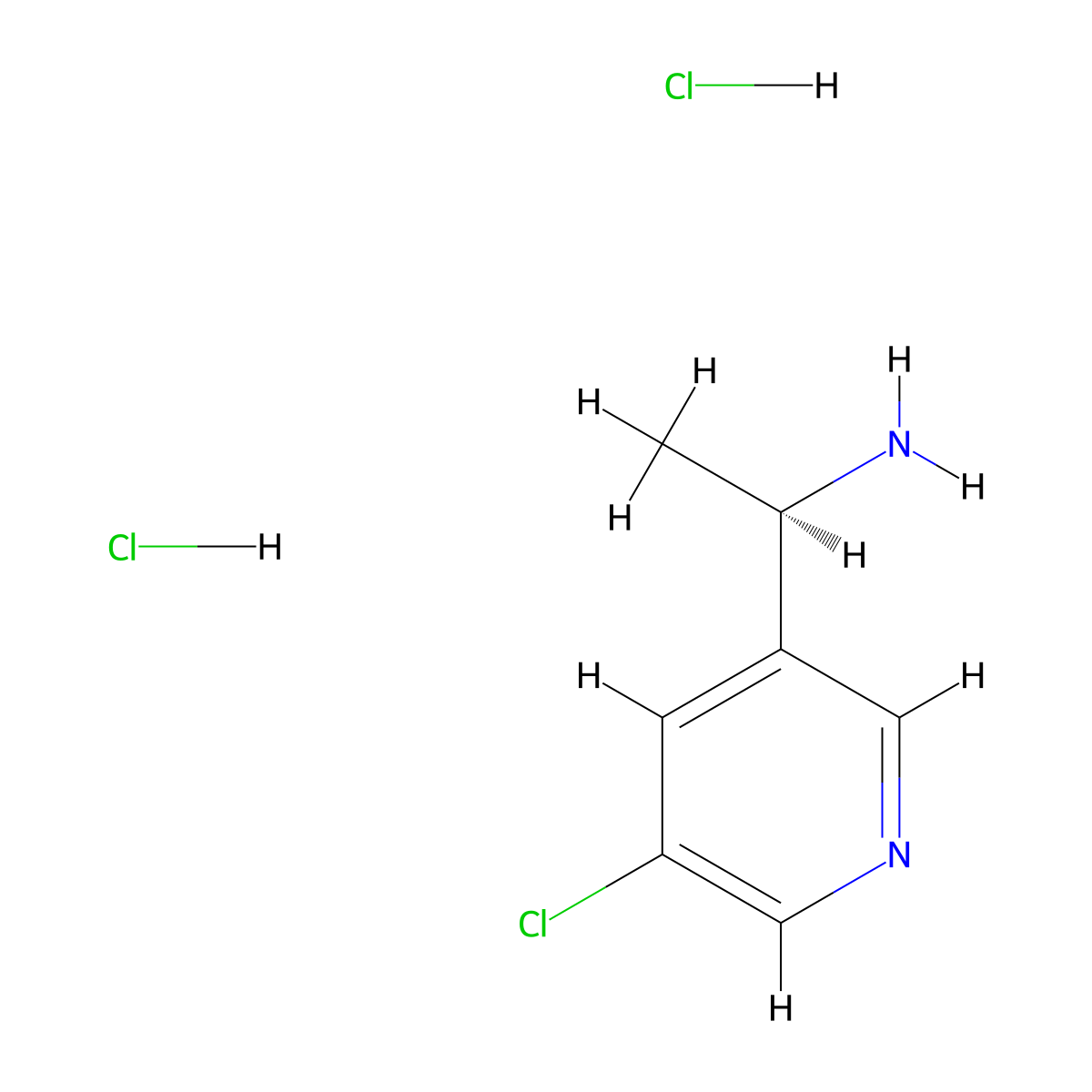 (R)-1-(5-Chloropyridin-3-yl)ethanamine dihydrochloride molecular structure, CAS 2061996-70-9