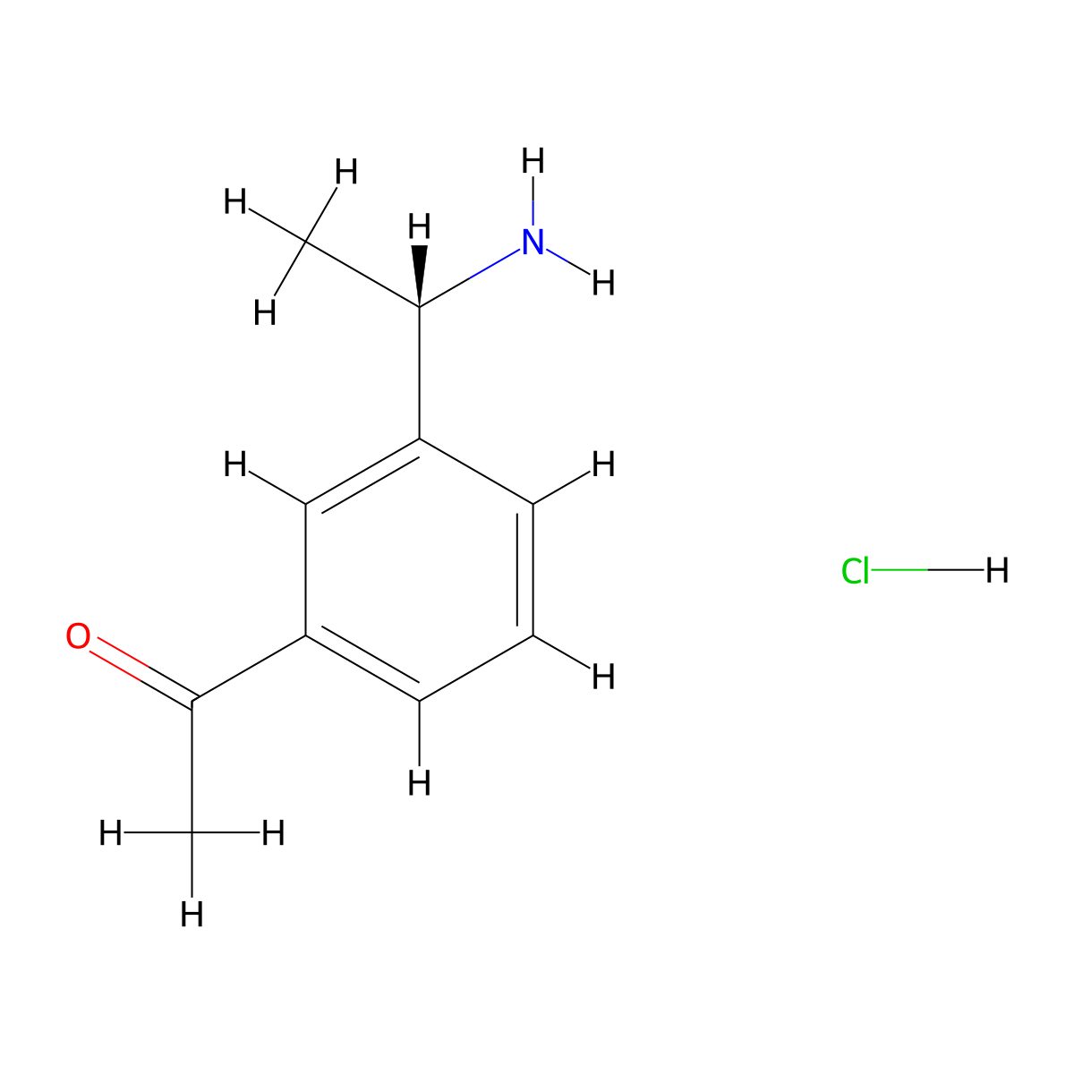 (S)-1-(3-(1-Aminoethyl)phenyl)ethanone hydrochloride molecular structure, CAS 2061996-86-7