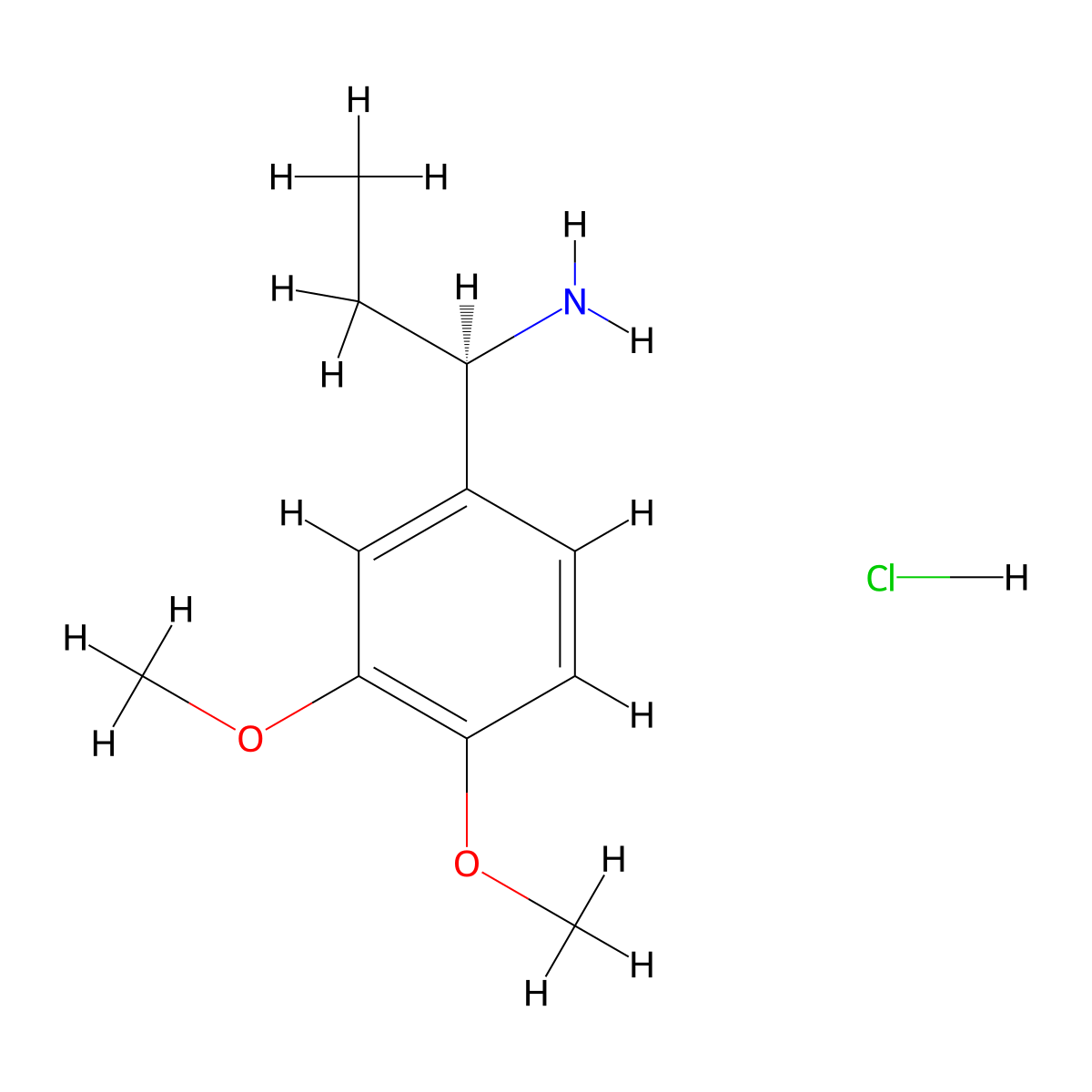 (R)-1-(3,4-Dimethoxyphenyl)propan-1-amine hydrochloride molecular structure, CAS 2061996-87-8