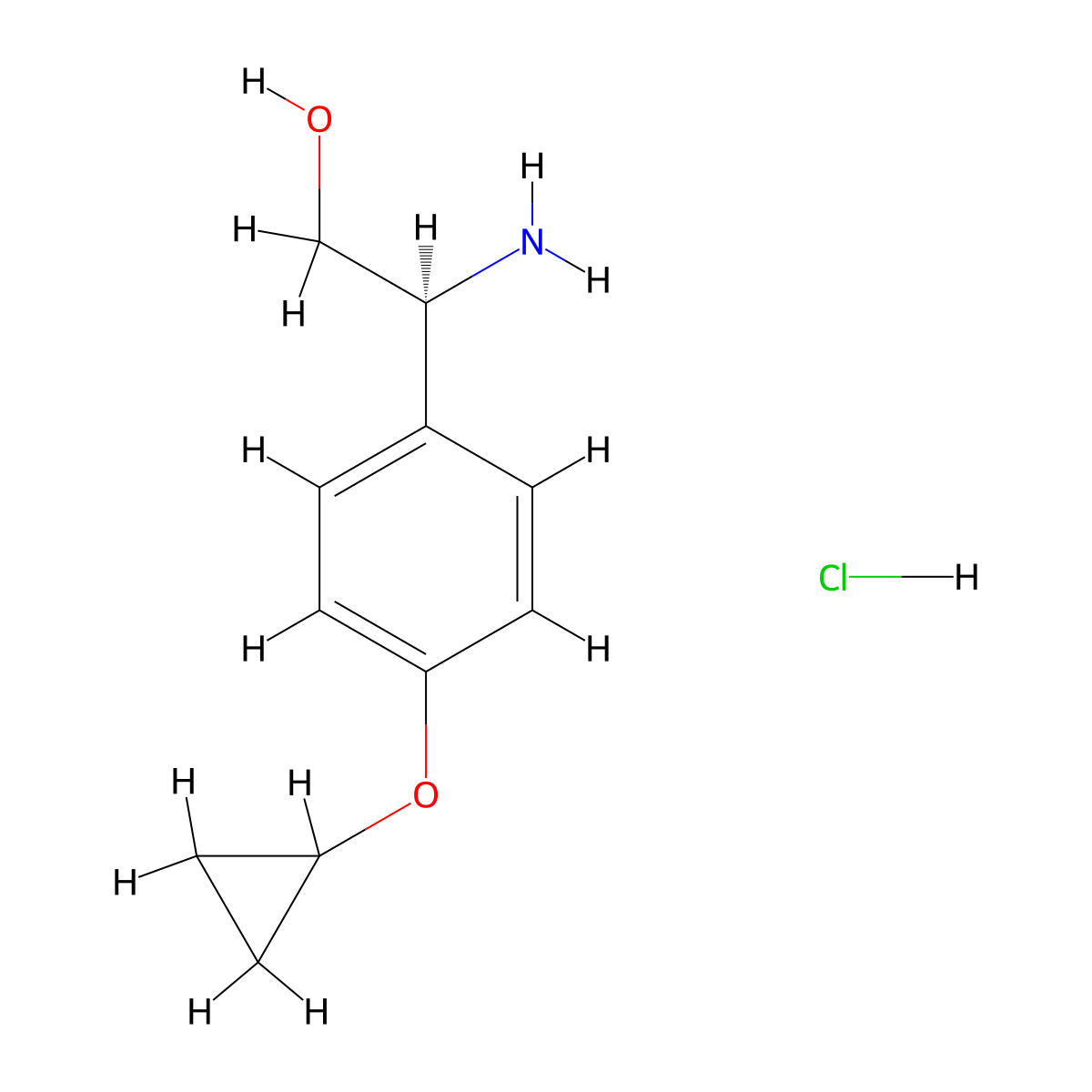 (S)-2-Amino-2-(4-cyclopropoxyphenyl)ethanol hydrochloride molecular structure, CAS 2061996-92-5