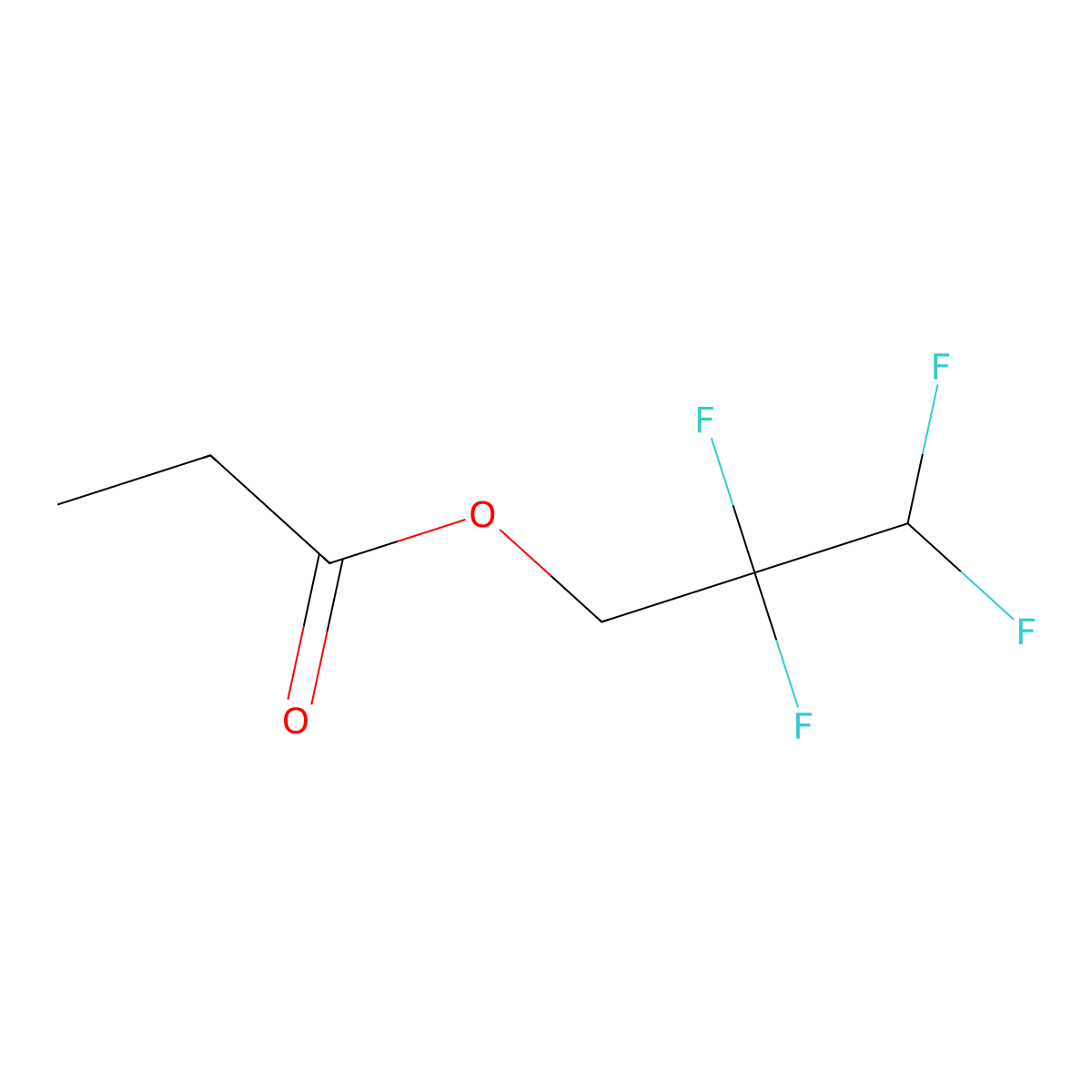2,2,3,3-Tetrafluoropropyl propanoate molecular structure, CAS 2062-06-8