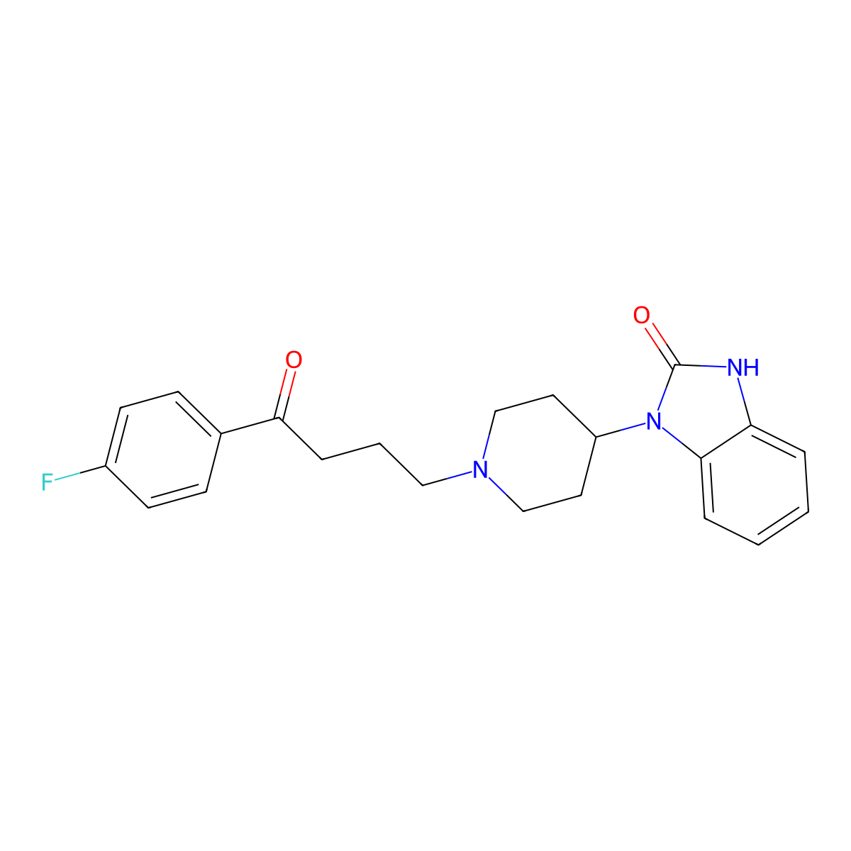 Benperidol molecular structure, CAS 2062-84-2