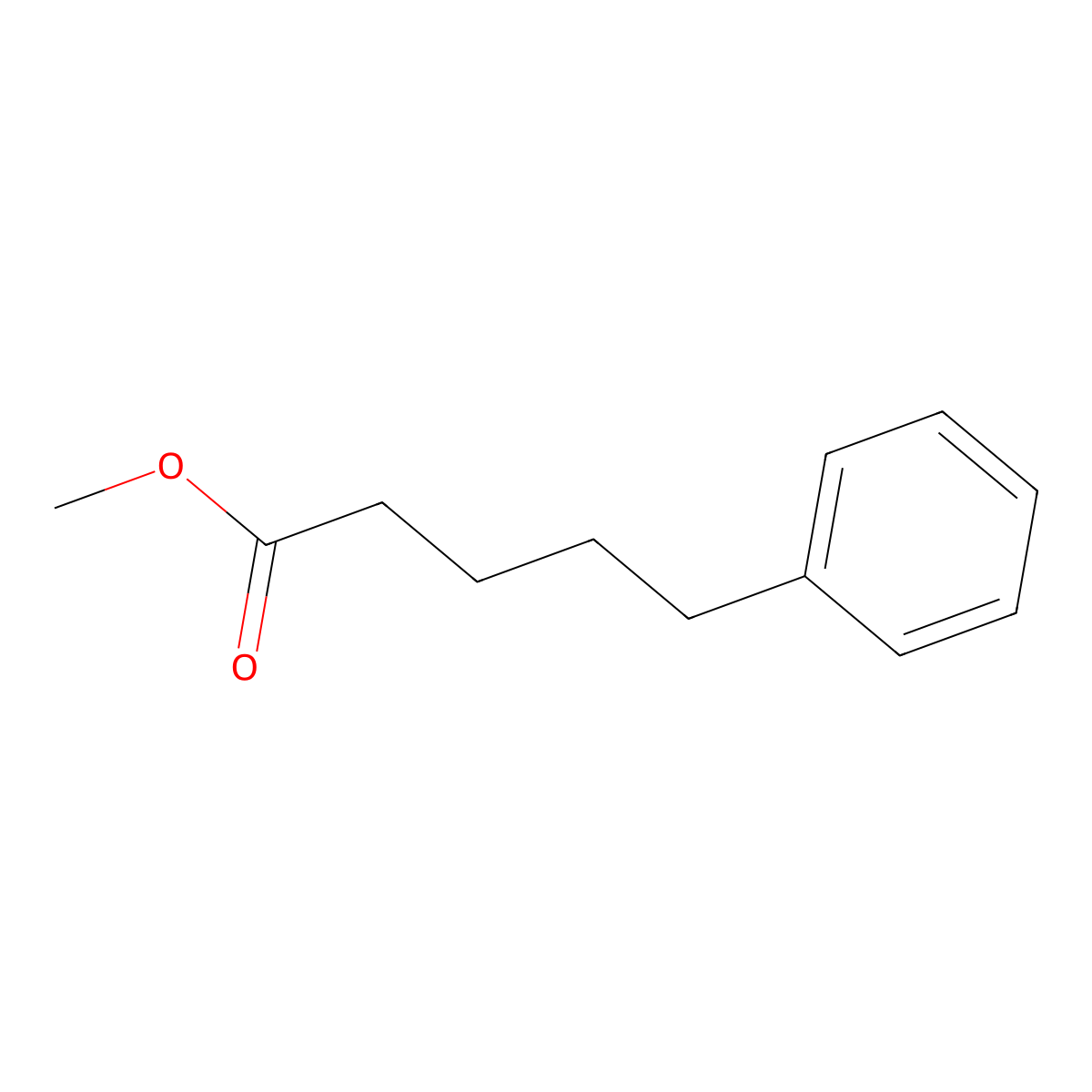 Methyl 5-phenylpentanoate molecular structure, CAS 20620-59-1