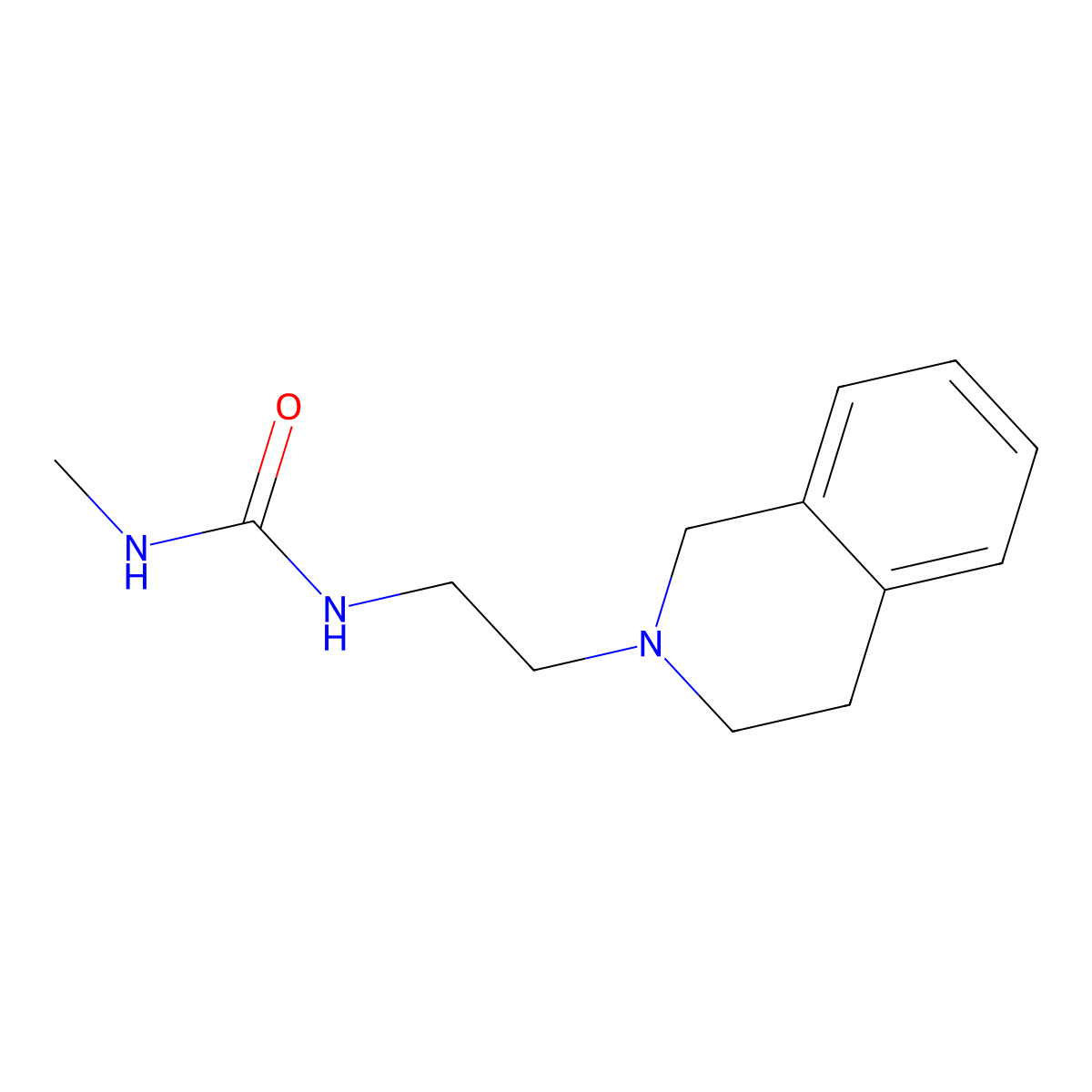 3-Methyl-1-[2-(1,2,3,4-tetrahydroisoquinolin-2-yl)ethyl]urea molecular structure, CAS 2062051-48-1