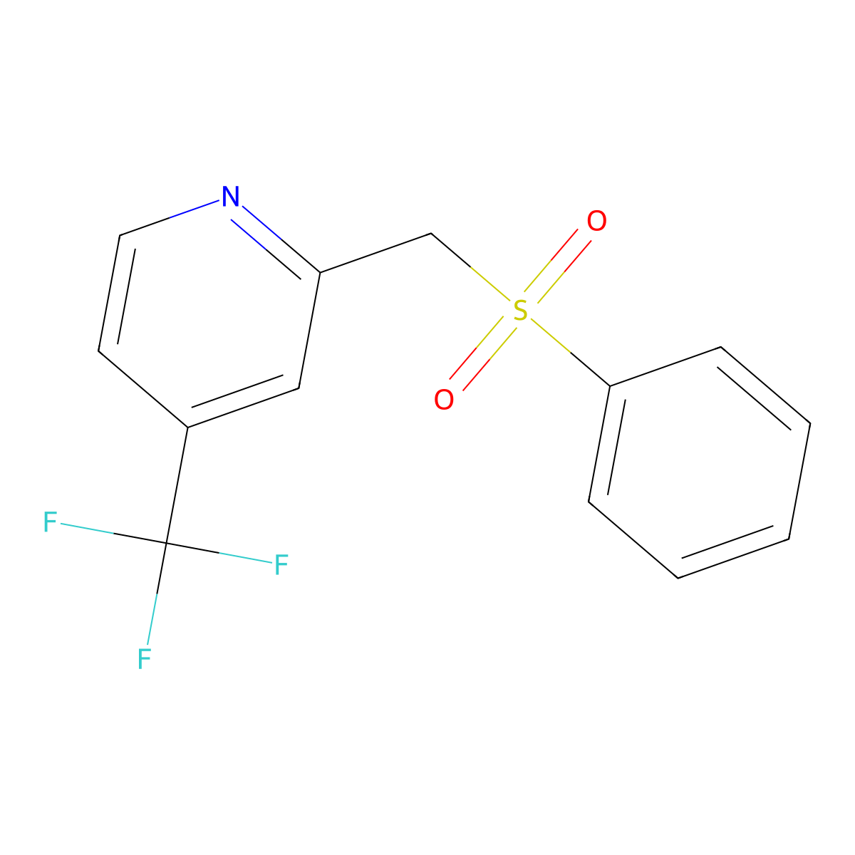 2-[(Benzenesulfonyl)methyl]-4-(trifluoromethyl)pyridine molecular structure, CAS 2062071-11-6