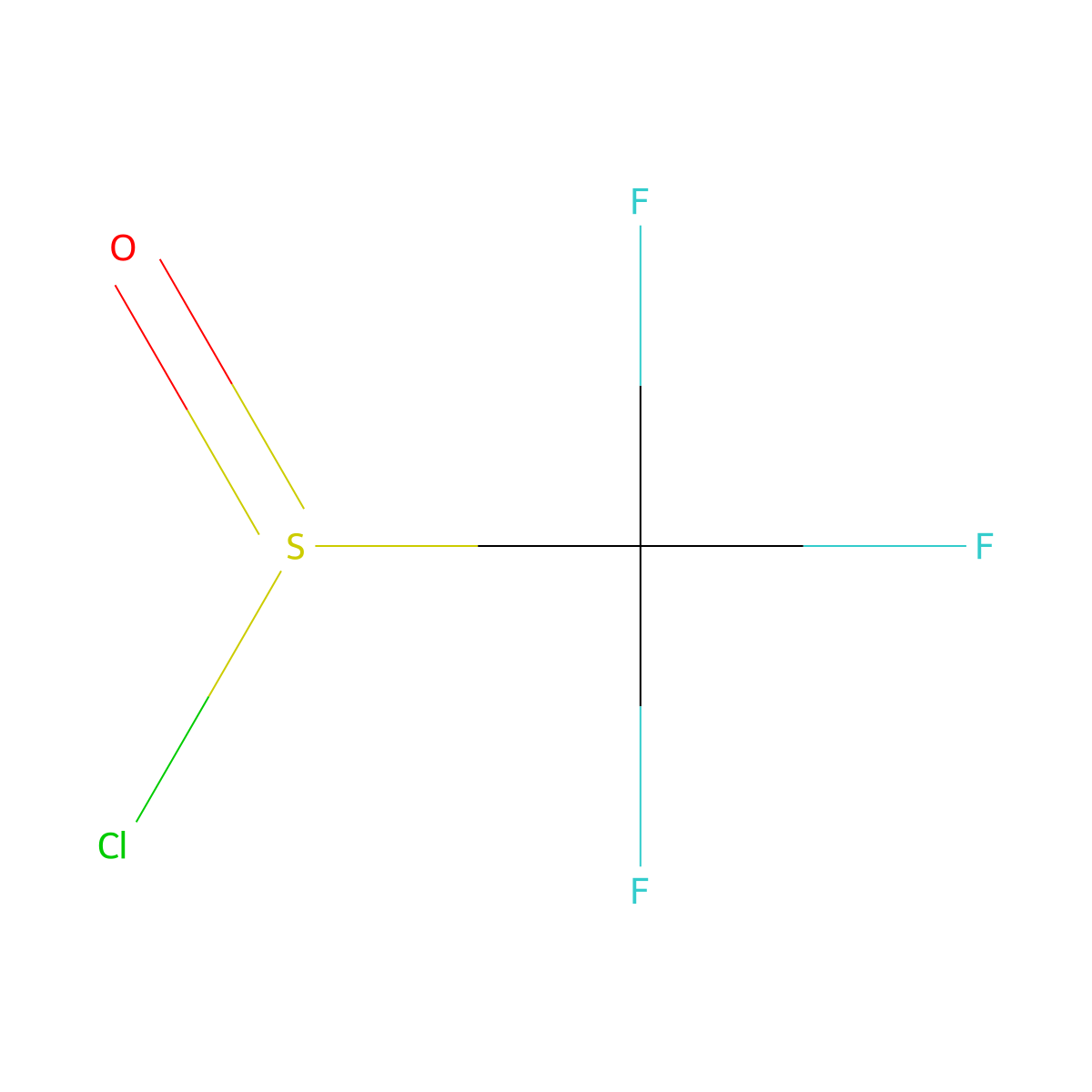 Trifluoromethylsulfinylchloride molecular structure, CAS 20621-29-8