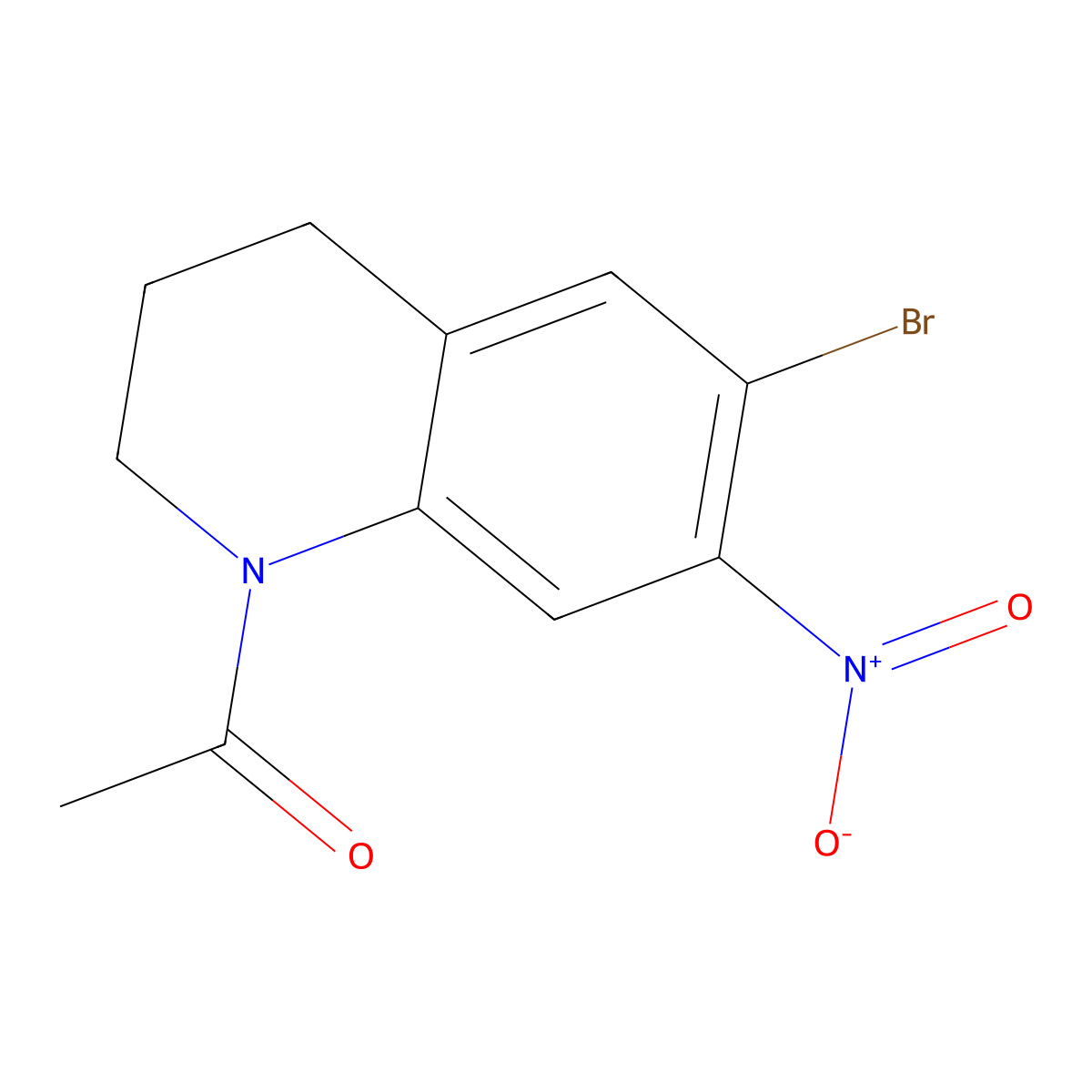 1-(6-Bromo-7-nitro-1,2,3,4-tetrahydroquinolin-1-yl)ethan-1-one molecular structure, CAS 2062126-13-8