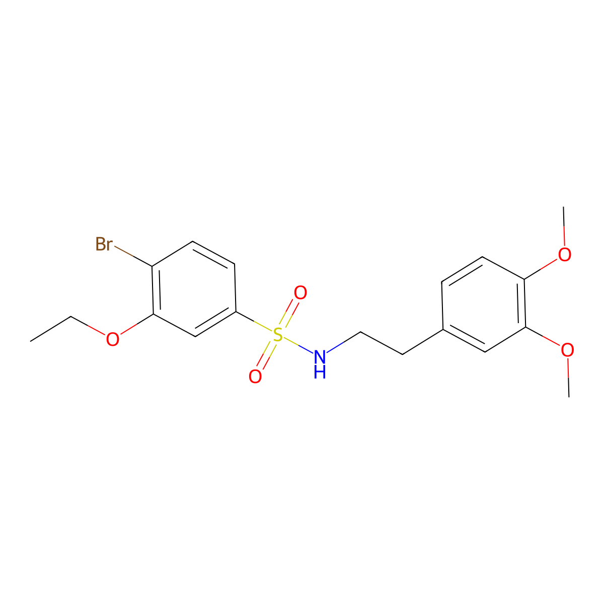 4-bromo-N-[2-(3,4-dimethoxyphenyl)ethyl]-3-ethoxybenzenesulfonamide molecular structure, CAS 2062144-49-2