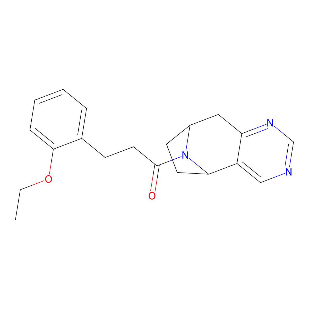 3-(2-ethoxyphenyl)-1-((5R,8S)-6,7,8,9-tetrahydro-5H-5,8-epiminocyclohepta[d]pyrimidin-10-yl)propan-1-one molecular structure, CAS 2062348-76-7