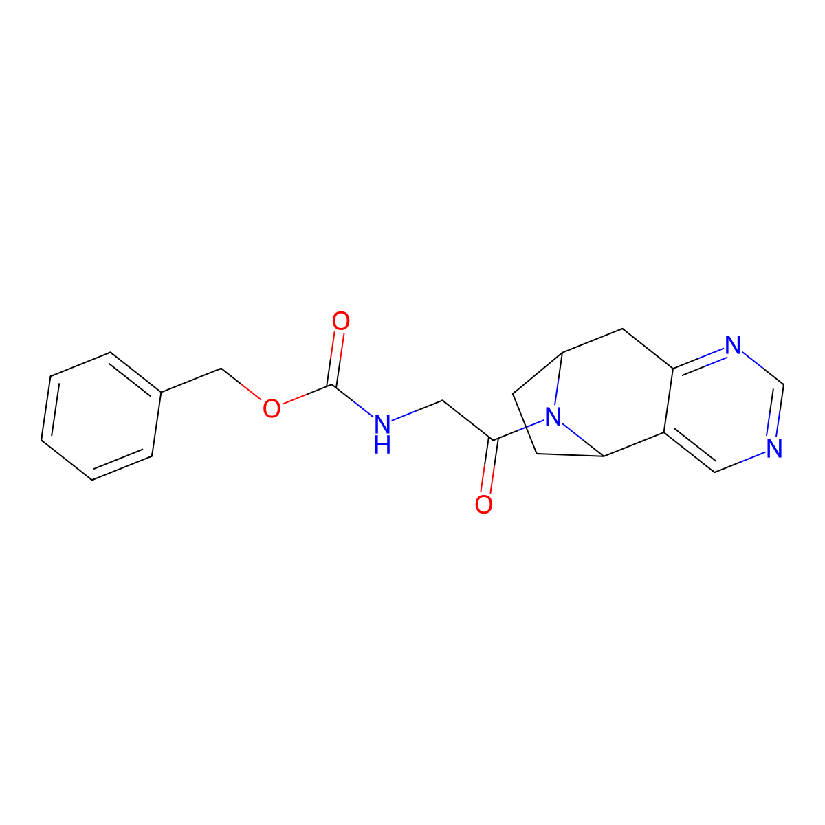 benzyl (2-oxo-2-((5R,8S)-6,7,8,9-tetrahydro-5H-5,8-epiminocyclohepta[d]pyrimidin-10-yl)ethyl)carbamate molecular structure, CAS 2062349-20-4