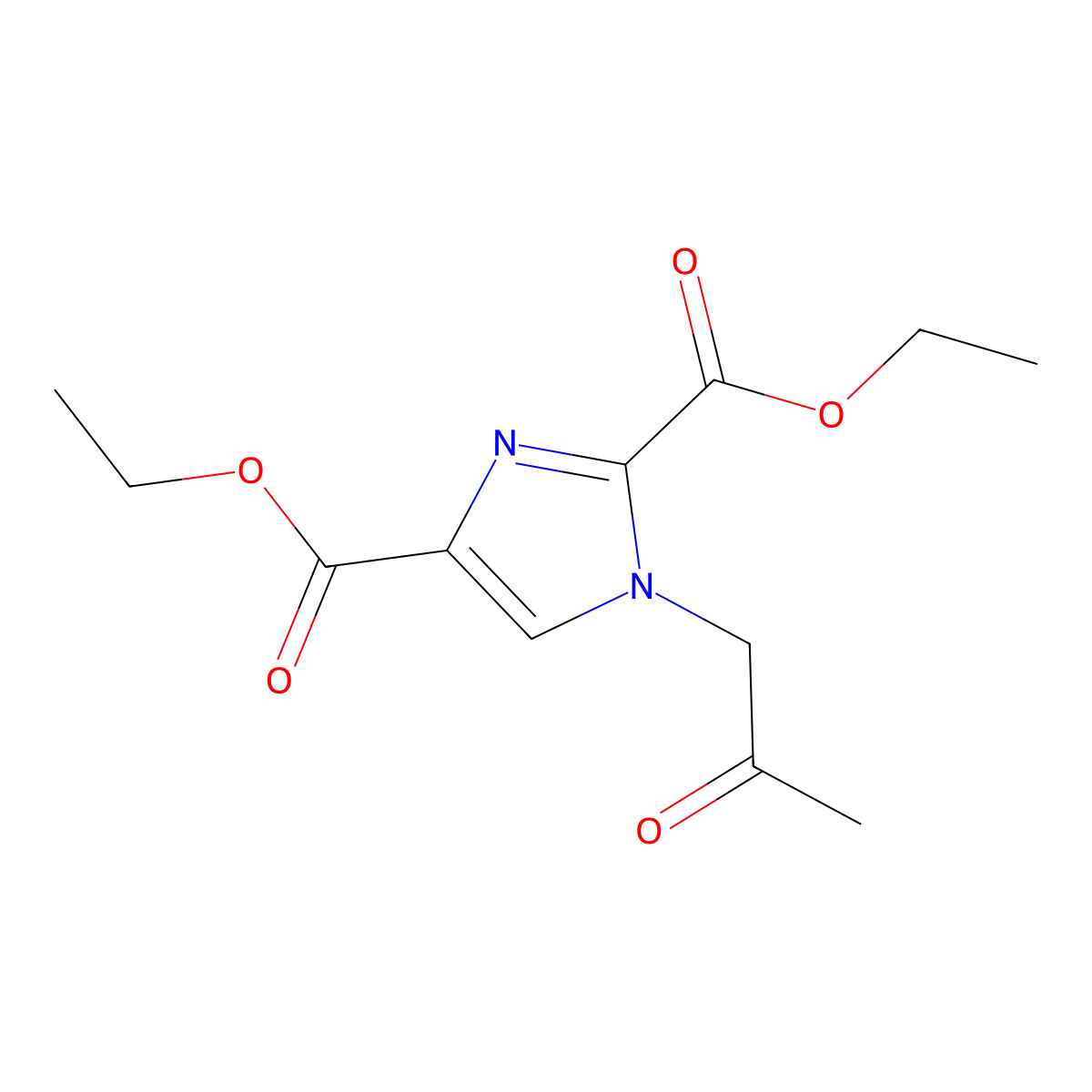 diethyl 1-(2-oxopropyl)-1H-imidazole-2,4-dicarboxylate molecular structure, CAS 2062380-31-6