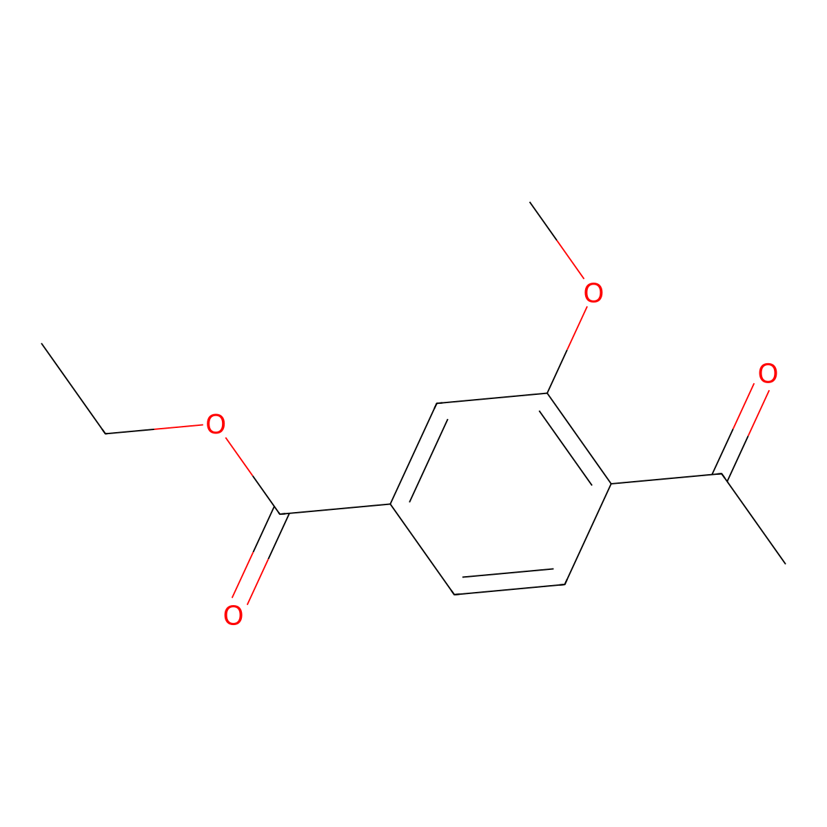 Ethyl 4-acetyl-3-methoxybenzoate molecular structure, CAS 2062561-78-6