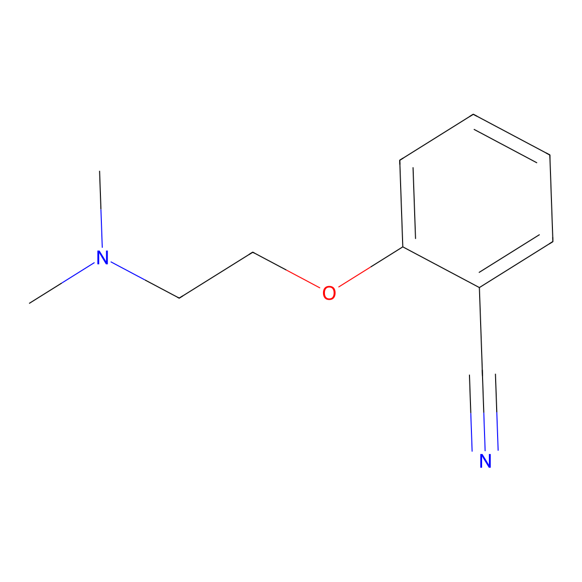 2-[2-(Dimethylamino)ethoxy]benzonitrile molecular structure, CAS 206261-63-4