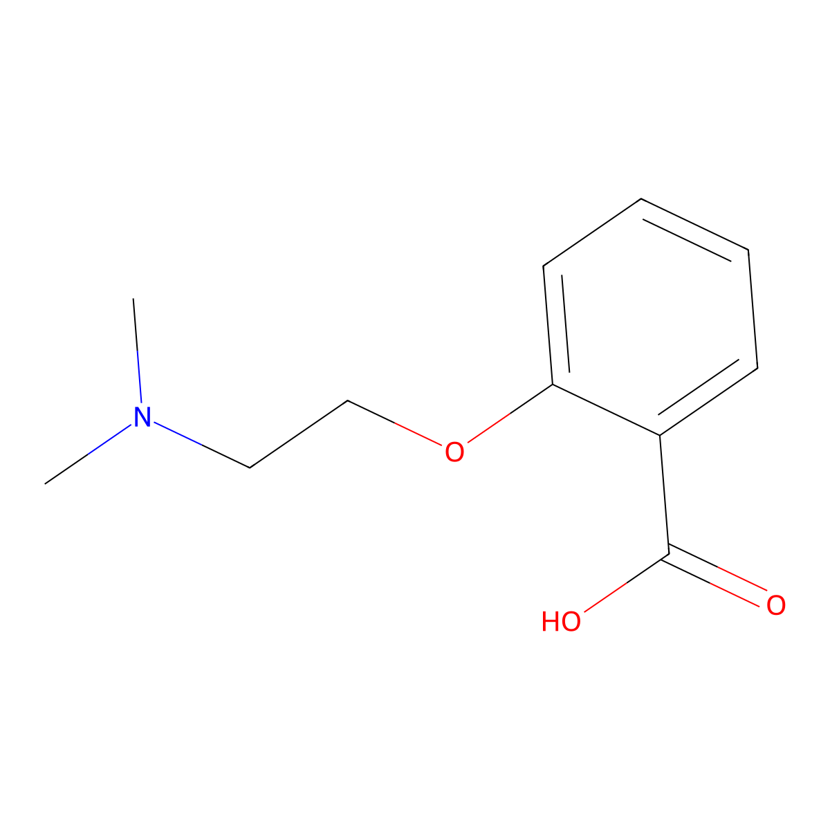 2-(2-Dimethylamino-ethoxy)-benzoic acid molecular structure, CAS 206261-66-7