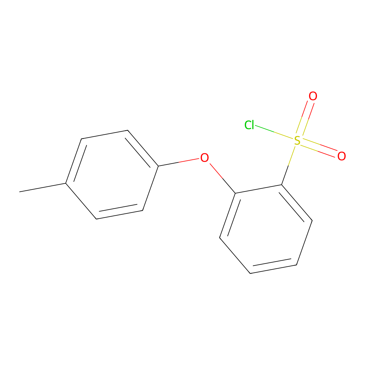[2-(4-Methylphenoxy)phenyl]sulfonyl chloride molecular structure, CAS 206262-15-9