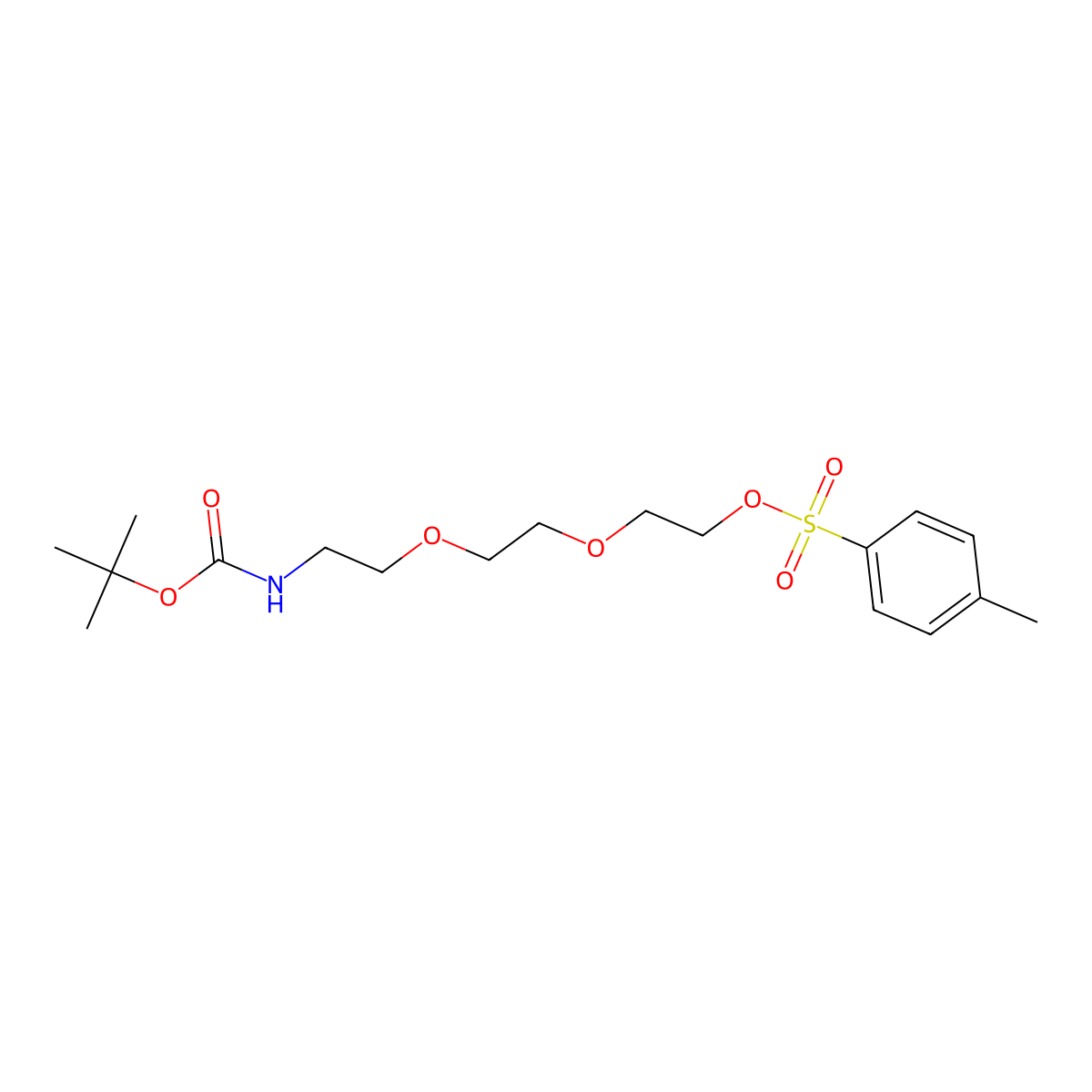 Tos-PEG3-NH-Boc molecular structure, CAS 206265-94-3